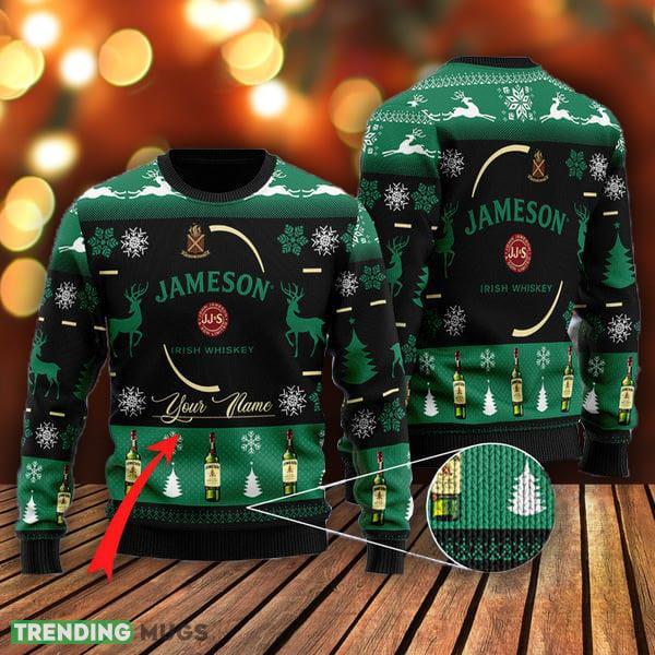 Sweety Jameson Whiskey Christmas Ugly Sweater Custom Name Gift For Christmas - Sweety Jameson Whiskey Christmas Ugly Sweater Custom Name Gift For Christmas