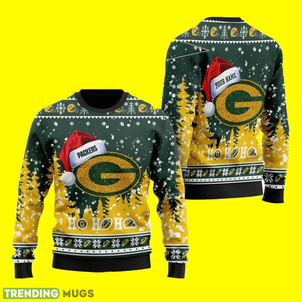 Symbol Wearing Santa Claus Hat Ho Ho Ho Custom Custom Name Green Bay Packers Ugly Christmas Sweater - Symbol Wearing Santa Claus Hat Ho Ho Ho Custom Custom Name Green Bay Packers Ugly Christmas Sweater Symbol Wearing Santa Claus Hat Ho Ho Ho Custom Custom Name Green Bay Packers Ugly Christmas Sweater - Symbol Wearing Santa Claus Hat Ho Ho Ho Custom Custom Name Green Bay Packers Ugly Christmas Sweater