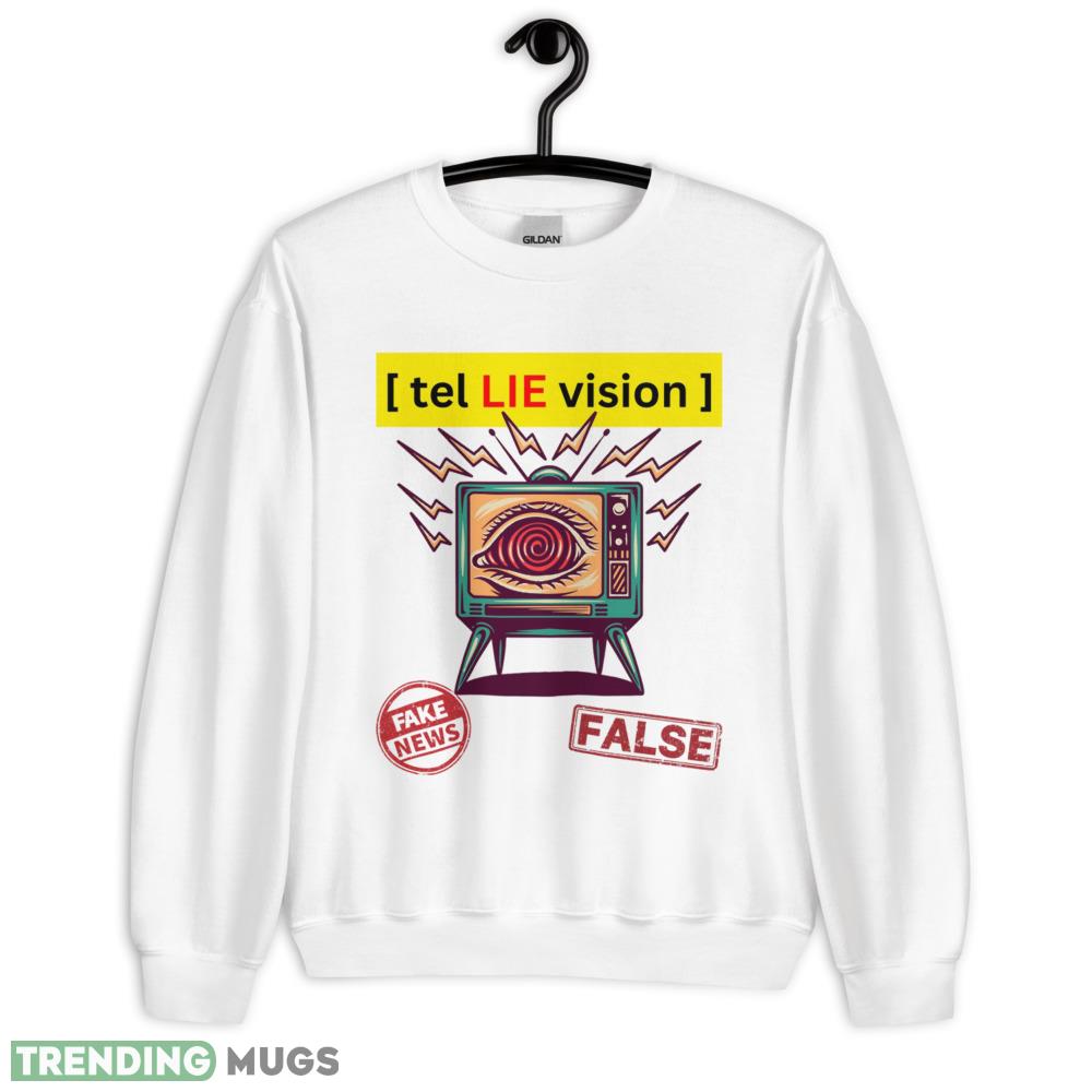 Telievision Fake News TV Essential T Shirt - 18000 Unisex Heavy Blend Crewneck Sweatshirt Telievision Fake News TV Essential T Shirt - 18000 Unisex Heavy Blend Crewneck Sweatshirt