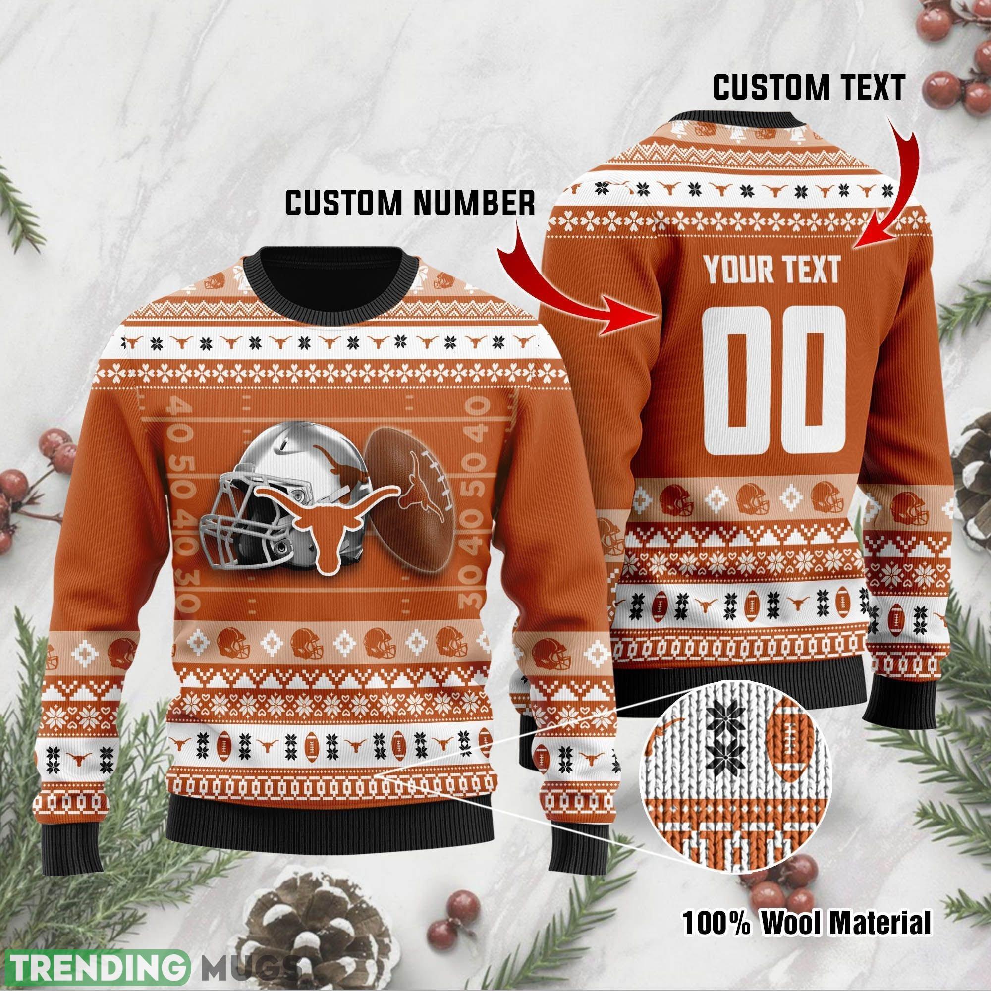 Texas Longhorns Custom Number And Name Ugly Christmas Sweater Gift For Christmas - Texas Longhorns Custom Number And Name Ugly Christmas Sweater Gift For Christmas Texas Longhorns Custom Number And Name Ugly Christmas Sweater Gift For Christmas - Texas Longhorns Custom Number And Name Ugly Christmas Sweater Gift For Christmas