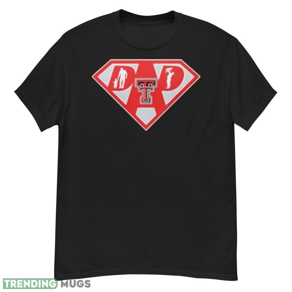 texas Tech Red Raiders Super dad Mockup Black T Shirt Dark Shirt texas Tech Red Raiders Super dad Mockup Black T Shirt Dark Shirt