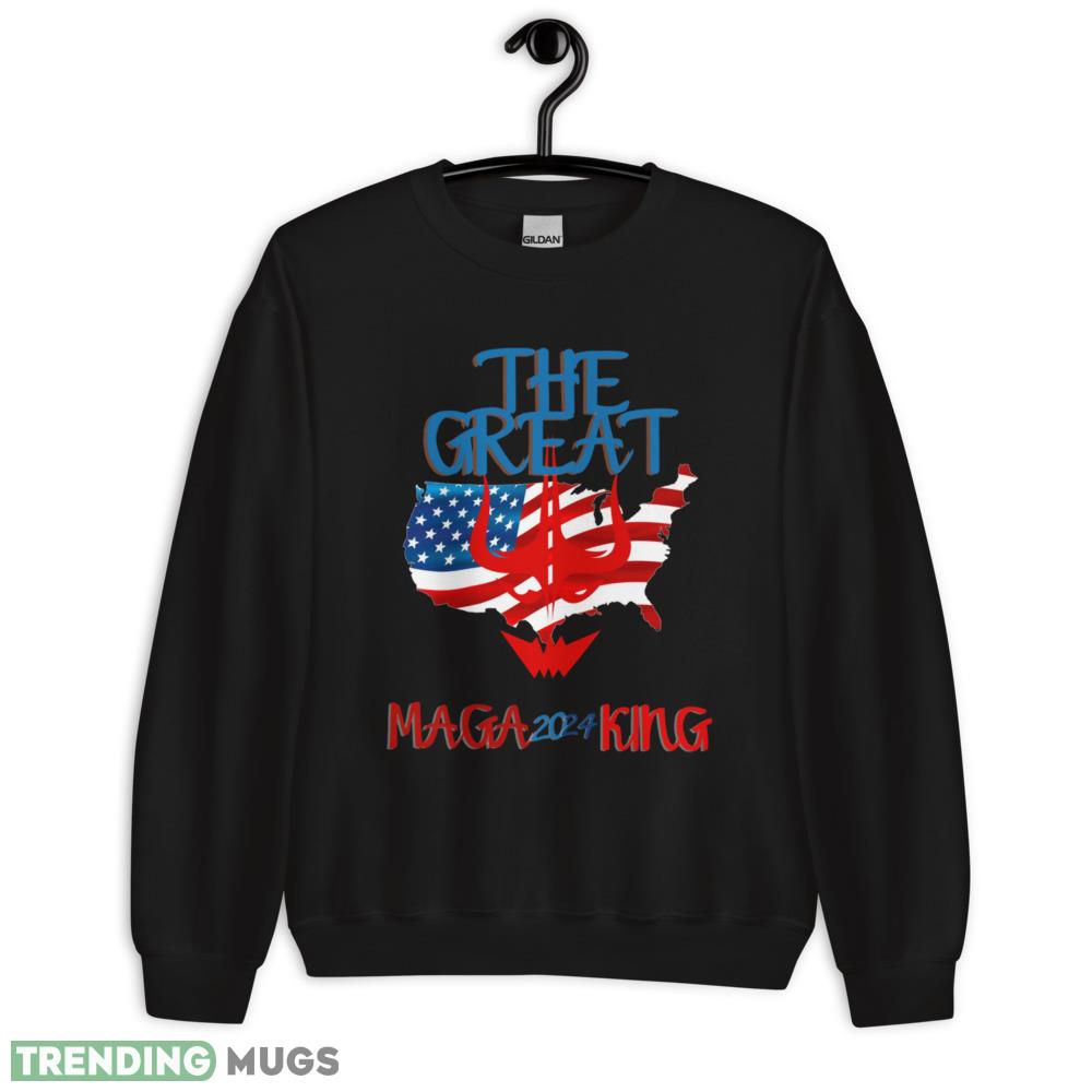 The great maga king Black T Shirt Gift For Men And Women - 18000 Unisex Heavy Blend Crewneck Sweatshirt The great maga king Black T Shirt Gift For Men And Women - 18000 Unisex Heavy Blend Crewneck Sweatshirt