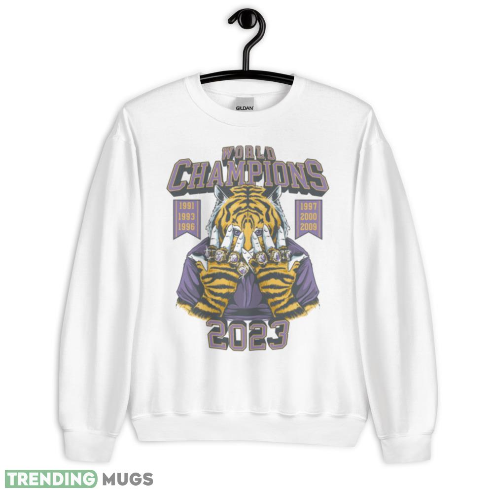 Tiger Baseball 7 Rings Pocket World Champions 2023 Shirt - 18000 Unisex Heavy Blend Crewneck Sweatshirt Tiger Baseball 7 Rings Pocket World Champions 2023 Shirt - 18000 Unisex Heavy Blend Crewneck Sweatshirt