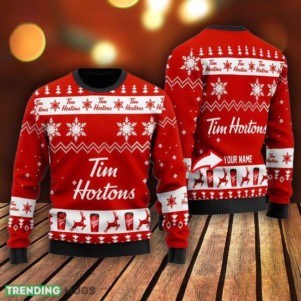 Tim Hortons Christmas Ugly Sweater Custom Name Gift For Christmas - Tim Hortons Christmas Ugly Sweater Custom Name Gift For Christmas Tim Hortons Christmas Ugly Sweater Custom Name Gift For Christmas - Tim Hortons Christmas Ugly Sweater Custom Name Gift For Christmas