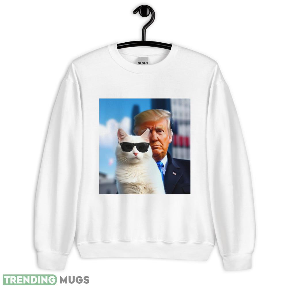 Trump Funny Cat Design White Shirt - 18000 Unisex Heavy Blend Crewneck Sweatshirt Trump Funny Cat Design White Shirt - 18000 Unisex Heavy Blend Crewneck Sweatshirt