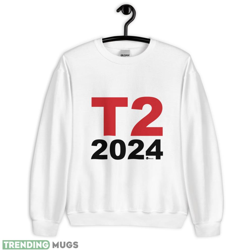 Trump T2 Red Design White Shirt - 18000 Unisex Heavy Blend Crewneck Sweatshirt Trump T2 Red Design White Shirt - 18000 Unisex Heavy Blend Crewneck Sweatshirt
