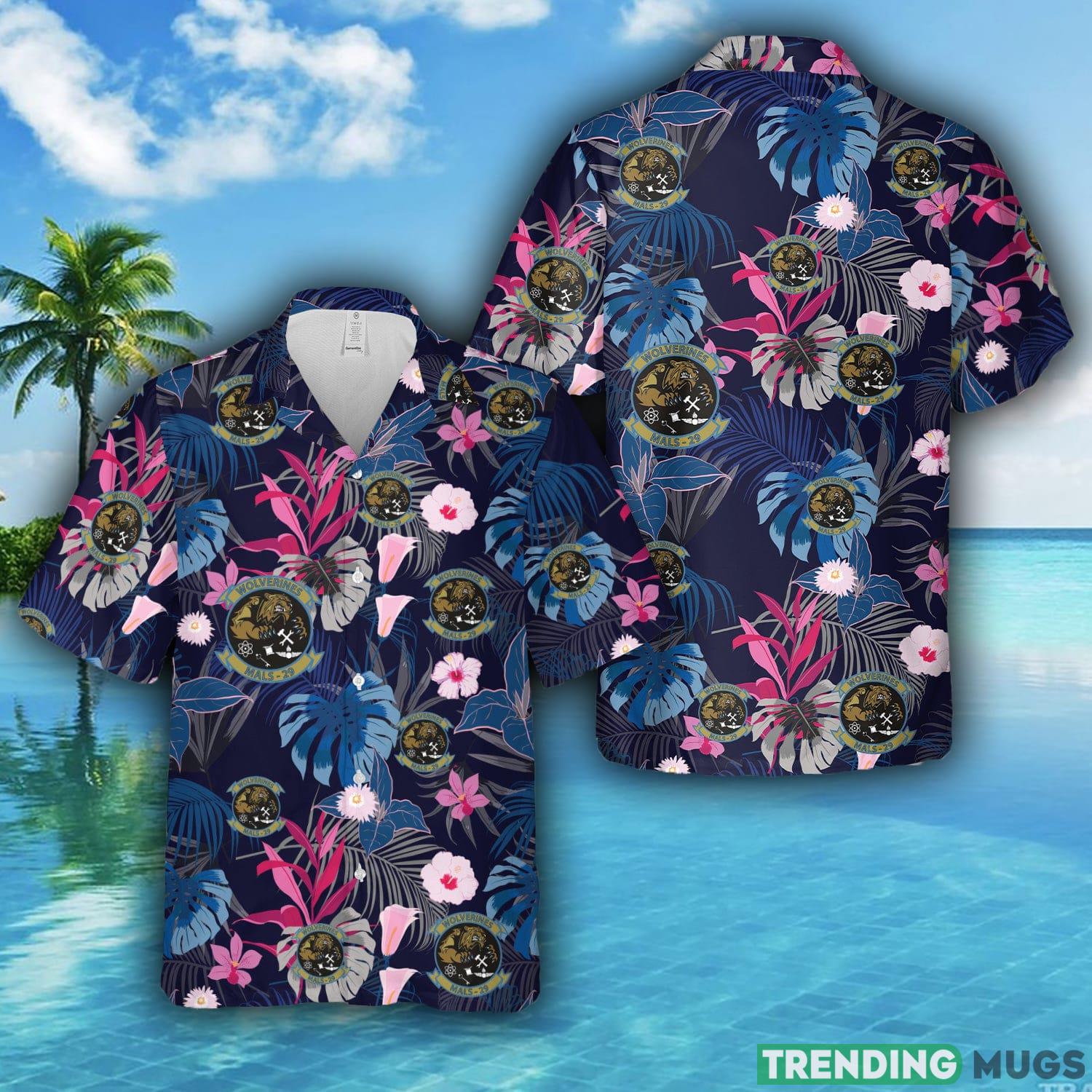 US Marine Corps Marine Aviation Logistics Squadron 29 (MALS 29) ''Wolverines'' Hawaiian Shirt Hawaiian Shirt US Marine Corps Marine Aviation Logistics Squadron 29 (MALS-29) ''Wolverines'' Hawaiian Shirt - US Marine Corps Marine Aviation Logistics Squadron 29 (MALS-29) ''Wolverines'' Hawaiian Shirt