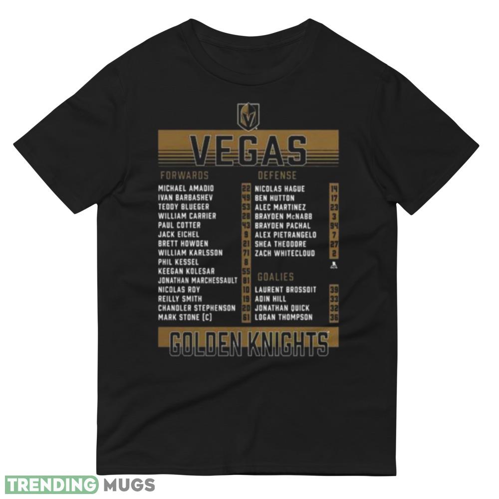 Vegas Golden Knights 2023 Stanley Cup Champions Roster Shirt Dark Shirt Vegas Golden Knights 2023 Stanley Cup Champions Roster Shirt Dark Shirt