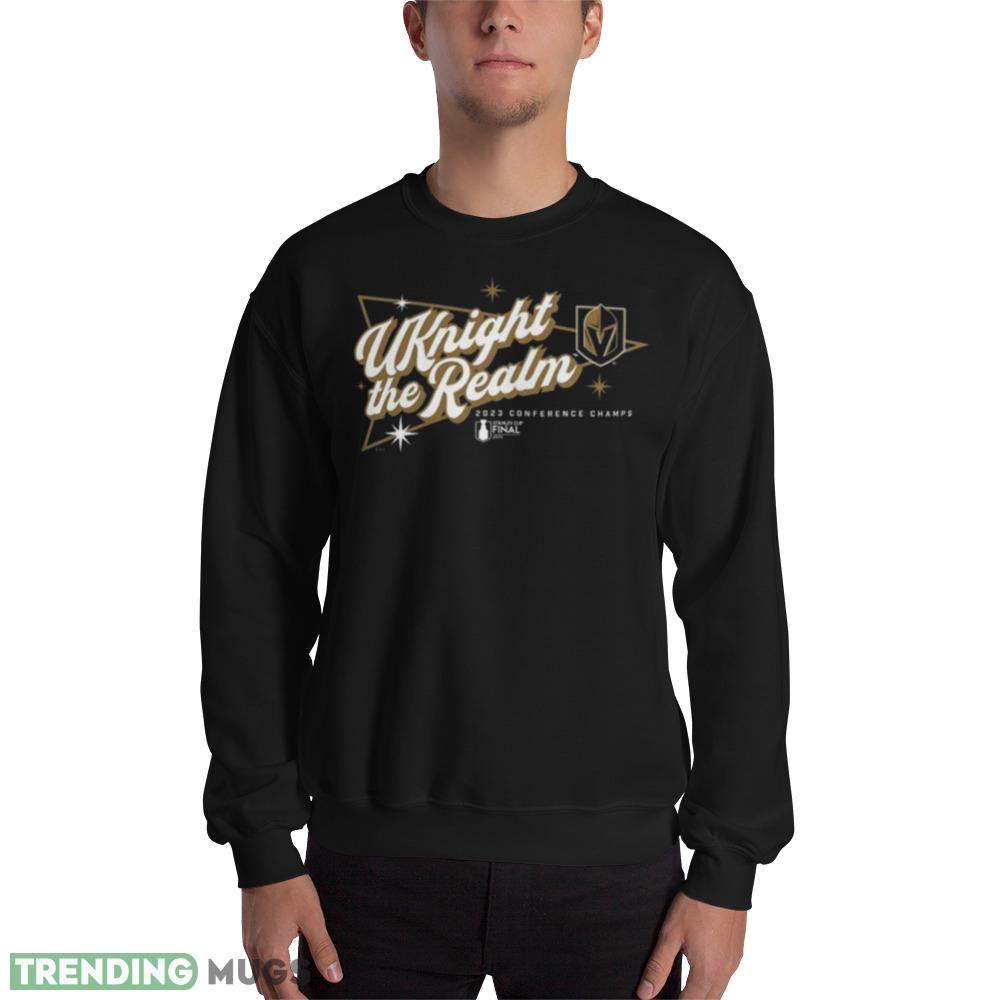 Vegas Golden Knights Uknight The Realm 2023 Conference Champs shirt - 18000 Unisex Heavy Blend Crewneck Sweatshirt Vegas Golden Knights Uknight The Realm 2023 Conference Champs shirt - 18000 Unisex Heavy Blend Crewneck Sweatshirt