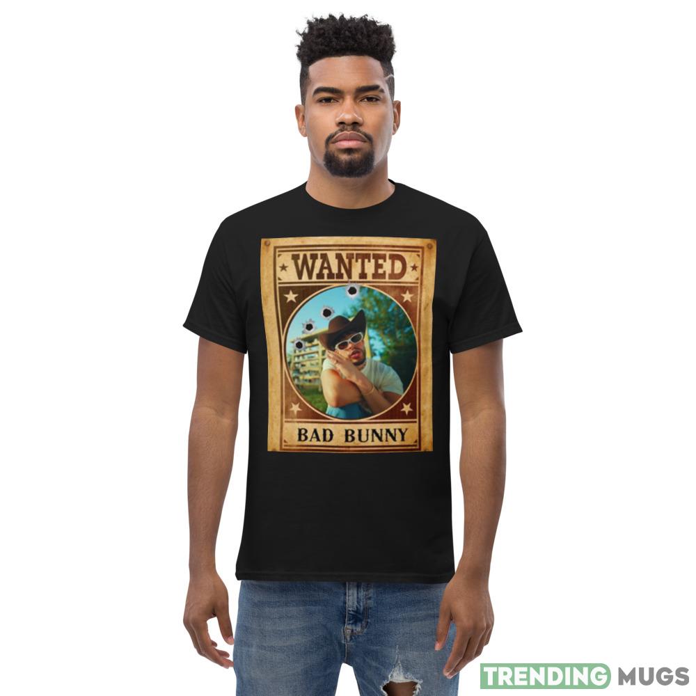 Wanted Bad Bunny Graphic shirt Dark Shirt Wanted Bad Bunny Graphic shirt Dark Shirt