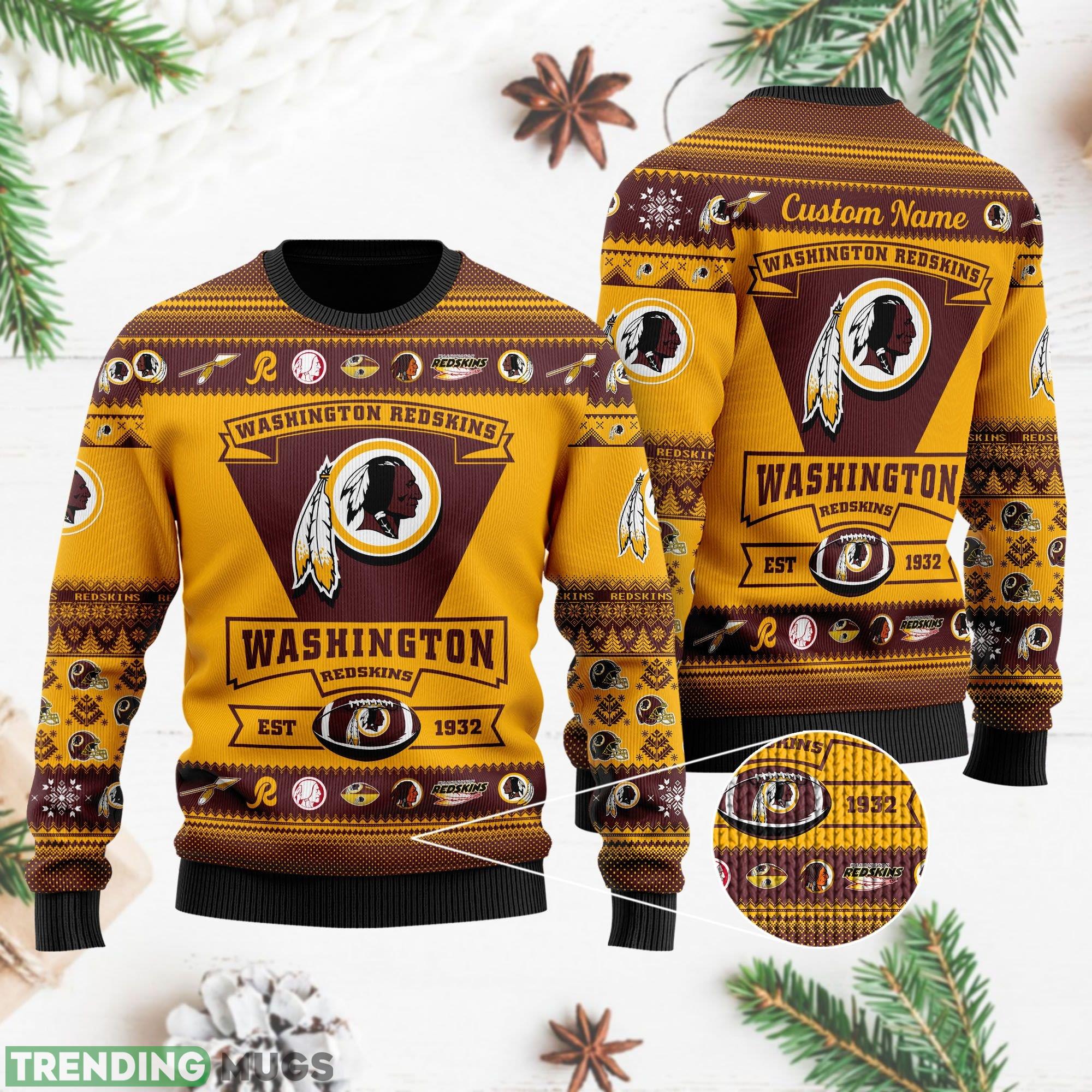 Washington Redskins Football Team Logo Personalized Name Sweater Gift For Christmas - Washington Redskins Football Team Logo Personalized Name Sweater Gift For Christmas Washington Redskins Football Team Logo Personalized Name Sweater Gift For Christmas - Washington Redskins Football Team Logo Personalized Name Sweater Gift For Christmas