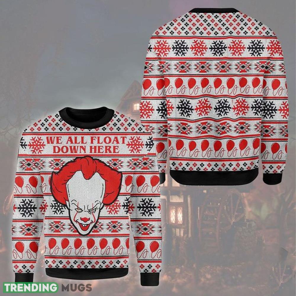 We All Float Down Here Horror Clown Pennywise Horror Ugly Christmas Sweater Gift For Men And Women - We All Float Down Here Horror Clown Pennywise Horror Ugly Christmas Sweater Gift For Men And Women We All Float Down Here Horror Clown Pennywise Horror Ugly Christmas Sweater Gift For Men And Women - We All Float Down Here Horror Clown Pennywise Horror Ugly Christmas Sweater Gift For Men And Women