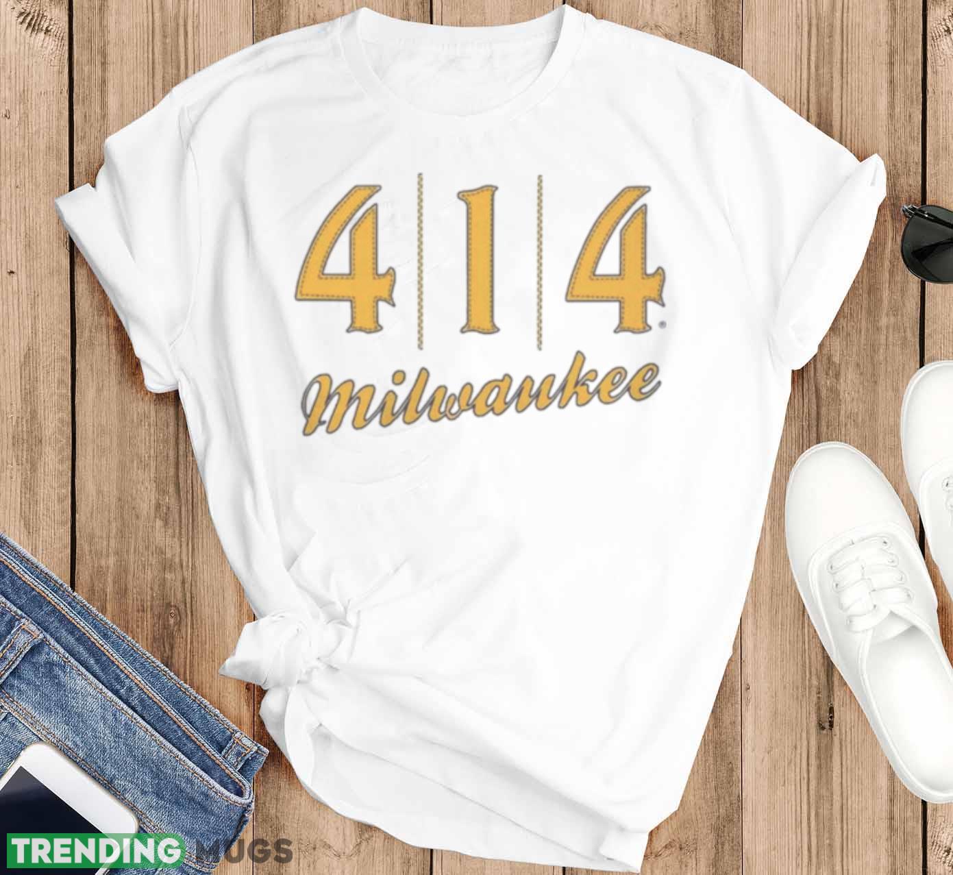 414 Milwaukee Baseball Stitch Graphic T Shirt Light Shirt 414 Milwaukee Baseball Stitch Graphic T Shirt Light Shirt