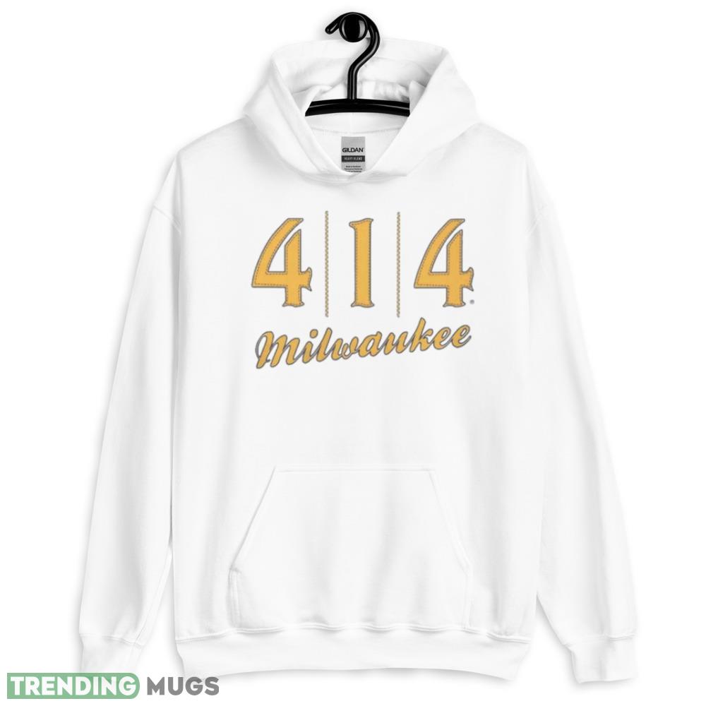 414 Milwaukee Baseball Stitch Graphic T Shirt - 18500 Unisex Heavy Blend Hooded Sweatshirt-1 414 Milwaukee Baseball Stitch Graphic T Shirt - 18500 Unisex Heavy Blend Hooded Sweatshirt-1