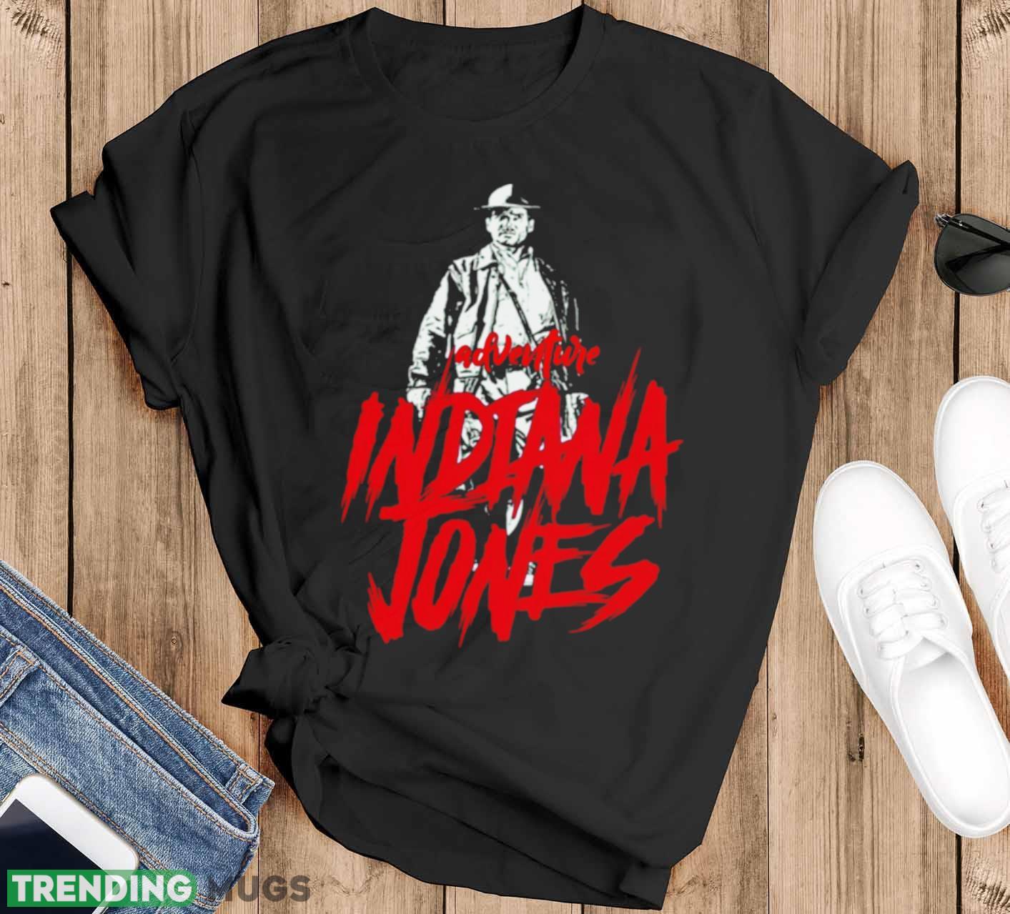 Adventure Indian Jones Pink Text shirt - Black T-Shirt Adventure Indian Jones Pink Text shirt - Black T-Shirt