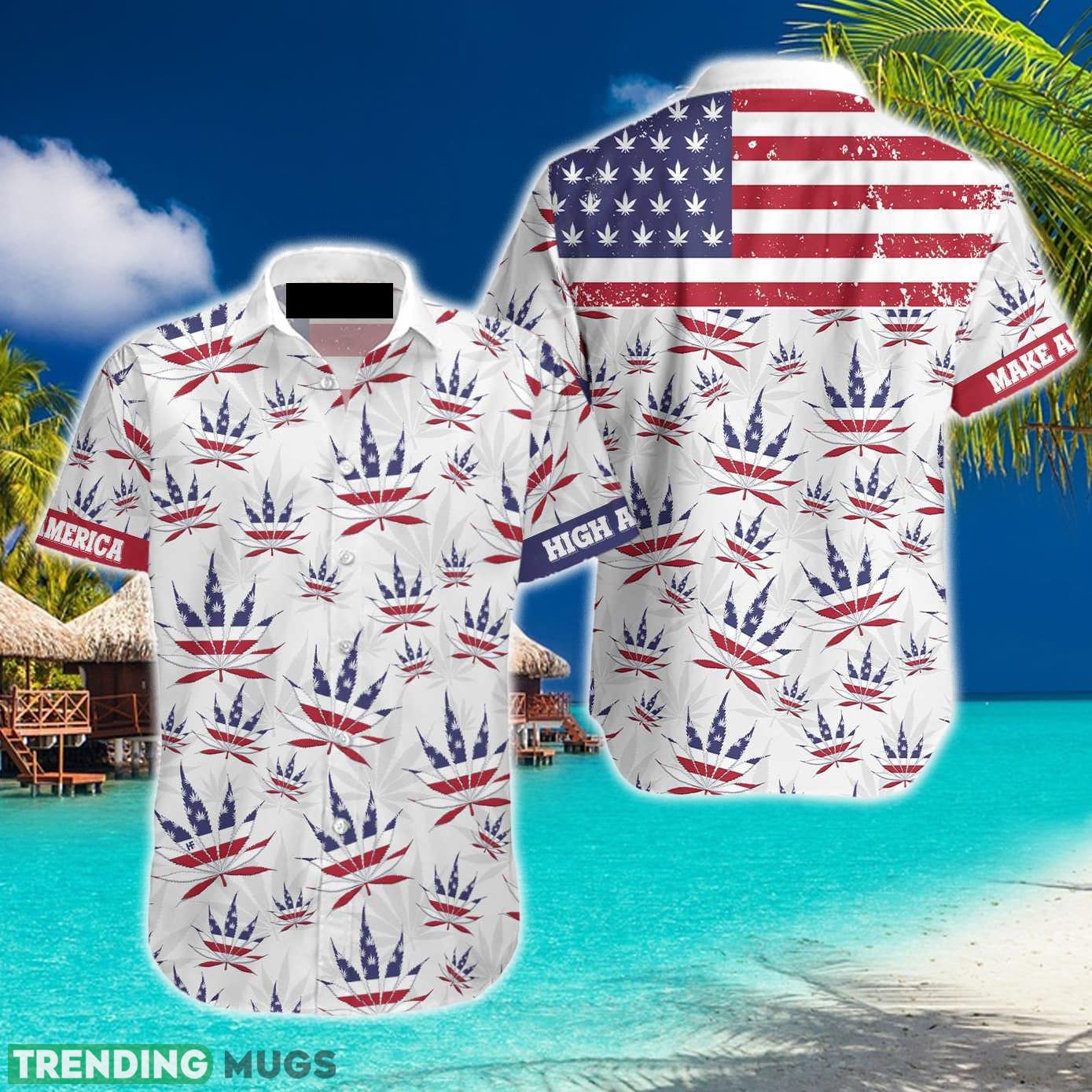 America Marijuana Leaf Shirt Summer Beach Gift For Men And Women - America Marijuana Leaf Shirt For Men Hawaiian Shirt_1