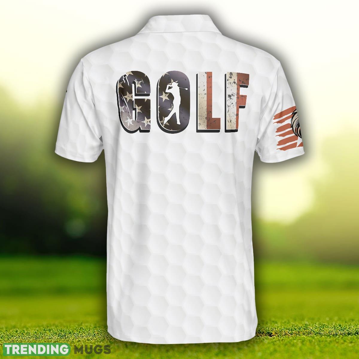 American Golfer Eagle Golf Ball Texture, Ripped American Flag, Patriotic Golf Shirt Polo Shirt Polo Shirt American Golfer Eagle Golf Ball Texture, Ripped American Flag, Patriotic Golf Shirt Polo Shirt Polo Shirt