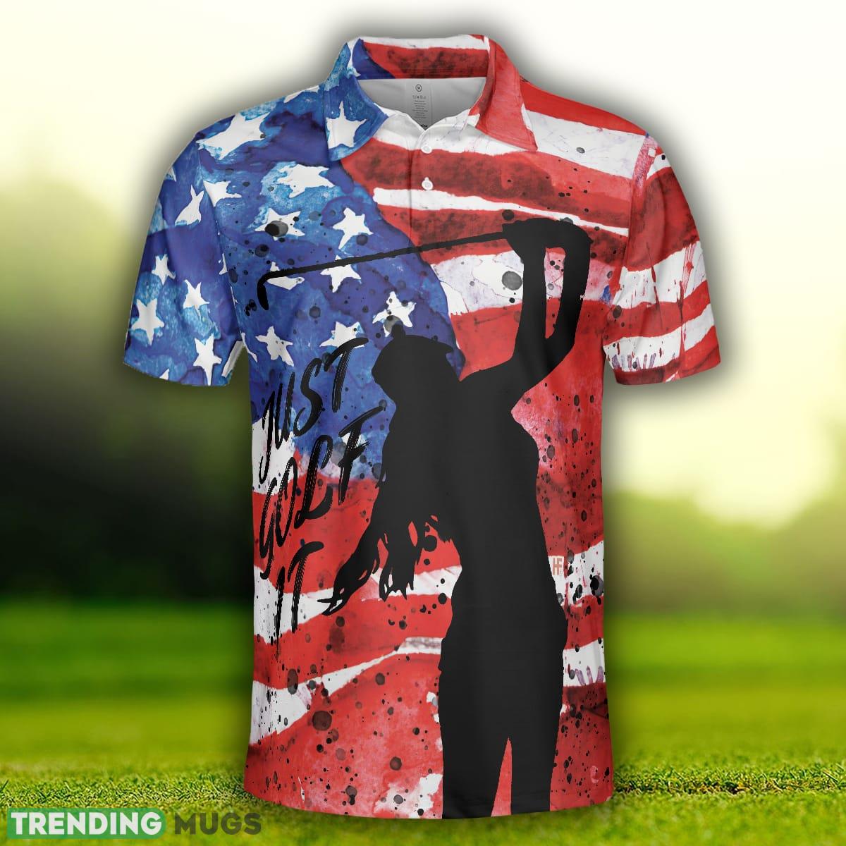 American Golfer Just Golf It V2 Short Sleeve Golf,s And Women Polo Shirt Polo Shirt American Golfer Just Golf It V2 Short Sleeve Golf,s And Women Polo Shirt Polo Shirt