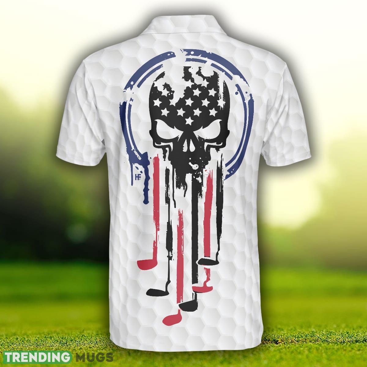 American Skull Golf Clubs Set Short Sleeve White Golf, Wet Paint American Flag, Best Golf Shirt Polo Shirt Polo Shirt American Skull Golf Clubs Set Short Sleeve White Golf, Wet Paint American Flag, Best Golf Shirt Polo Shirt Polo Shirt