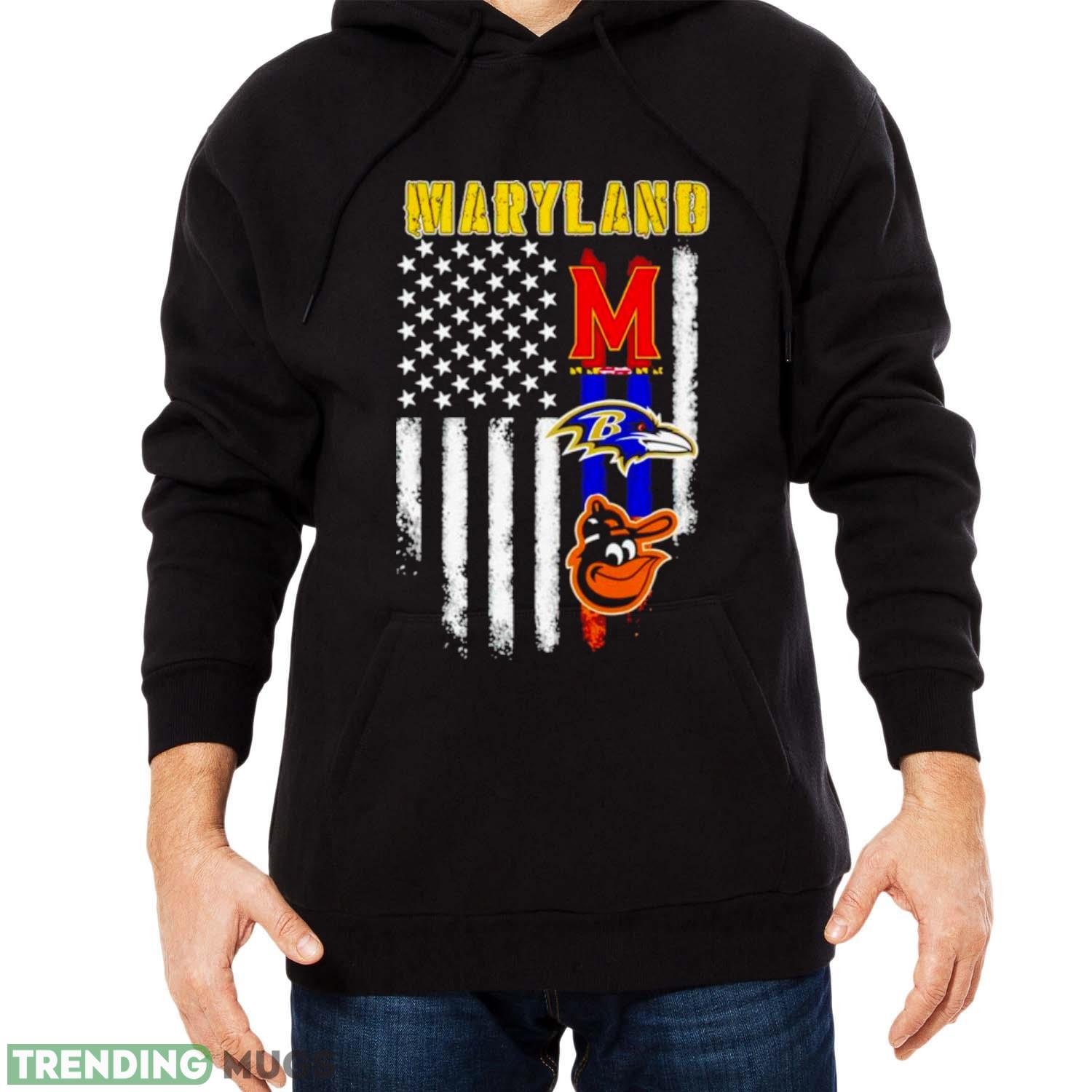 Baltimore Orioles Baltimore Ravens Maryland Terrapins logo USA flag shirt Dark Shirt Baltimore Orioles Baltimore Ravens Maryland Terrapins logo USA flag shirt Dark Shirt