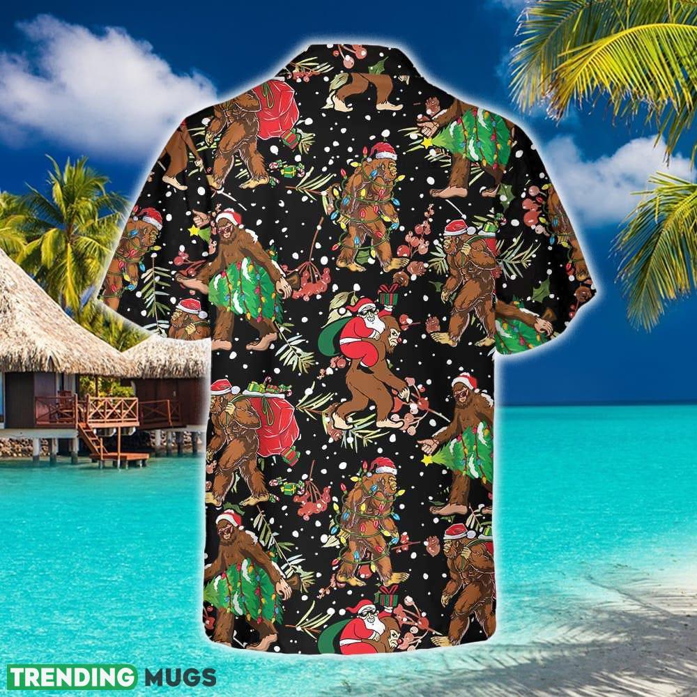 Bigfoot Santa Claus With Christmas Pattern Hawaiian Shirt Aloha Summer For Men And Women Gift Hawaiian Shirt Bigfoot Santa Claus With Christmas Pattern Hawaiian Shirt Aloha Summer For Men And Women Gift Hawaiian Shirt