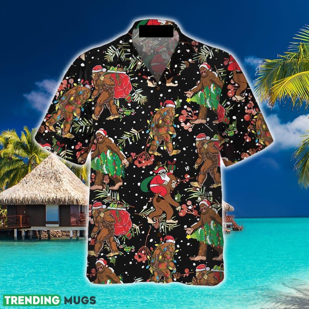 Bigfoot Santa Claus With Christmas Pattern Hawaiian Shirt Aloha Summer For Men And Women Gift Hawaiian Shirt Bigfoot Santa Claus With Christmas Pattern Hawaiian Shirt Aloha Summer For Men And Women Gift Hawaiian Shirt