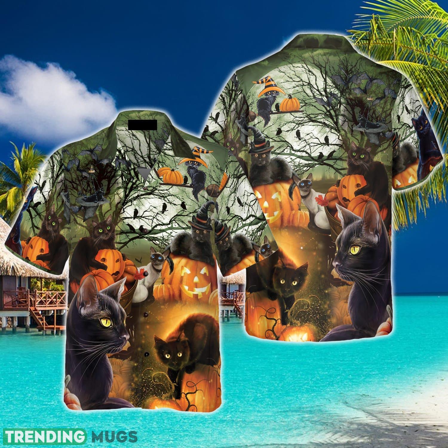 Black Cat & The Pumpkin Halloween Hawaiian Shirt Summer Beach Gift For Men And Women - Black Cat & The Pumpkin Halloween Hawaiian Shirt, Halloween Shirt For Men And Women_1 Black Cat & The Pumpkin Halloween Hawaiian Shirt Summer Beach Gift For Men And Women - Black Cat & The Pumpkin Halloween Hawaiian Shirt, Halloween Shirt For Men And Women_1