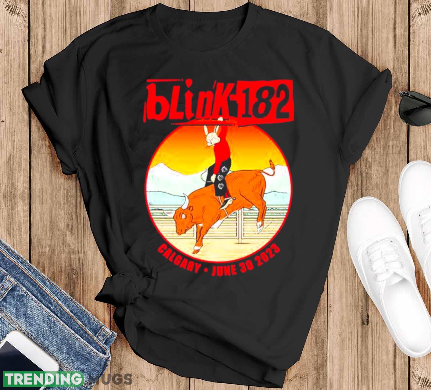 Blink 182 Tour 2023 Calgary June 30 2023 Fan Gifts T Shirt - Black T-Shirt Blink 182 Tour 2023 Calgary June 30 2023 Fan Gifts T Shirt - Black T-Shirt