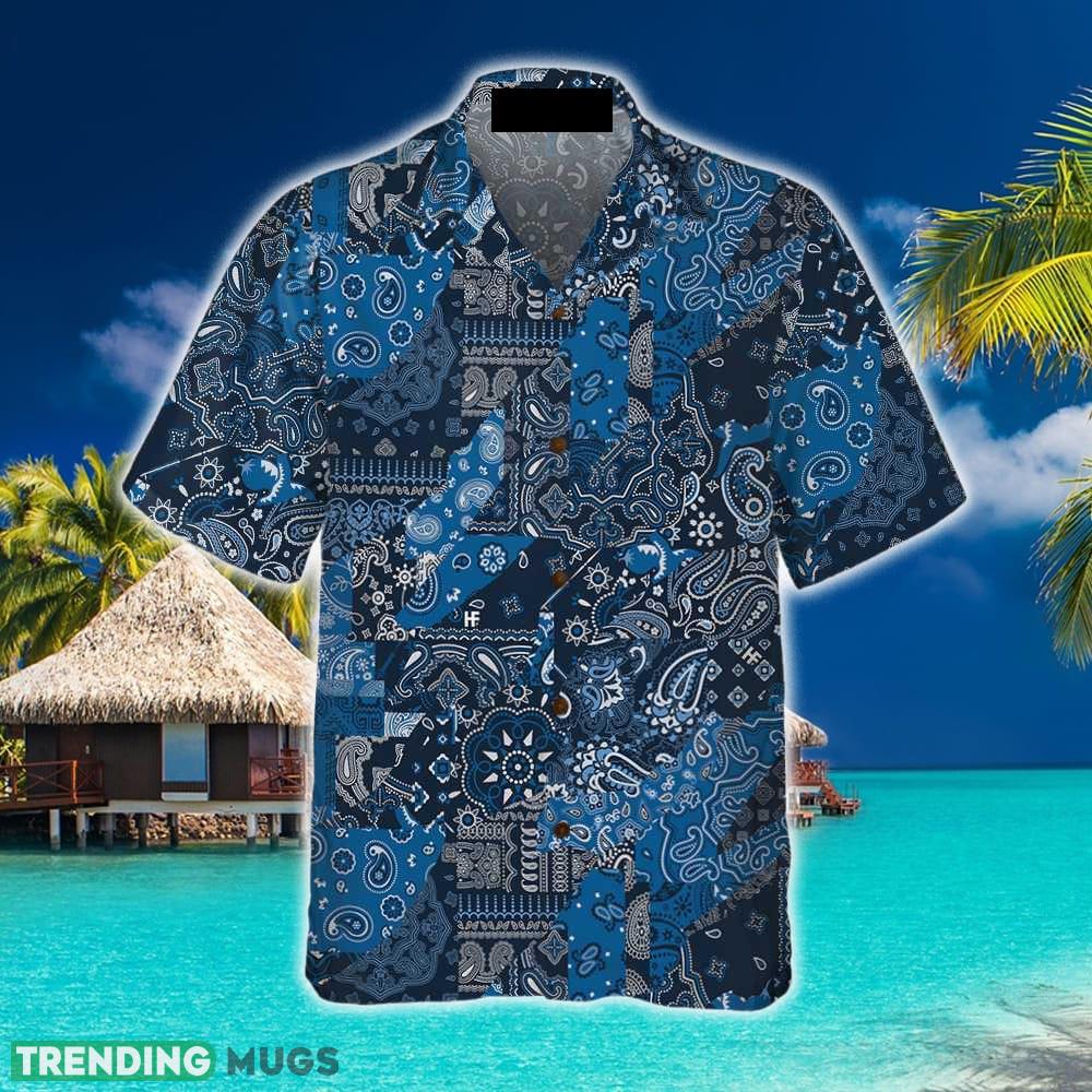 Blue Bandana Kerchief Paisley Pattern Hawaiian Shirt Summer Beach Gift For Men And Women Hawaiian Shirt Blue Bandana Kerchief Paisley Pattern Hawaiian Shirt Summer Beach Gift For Men And Women Hawaiian Shirt