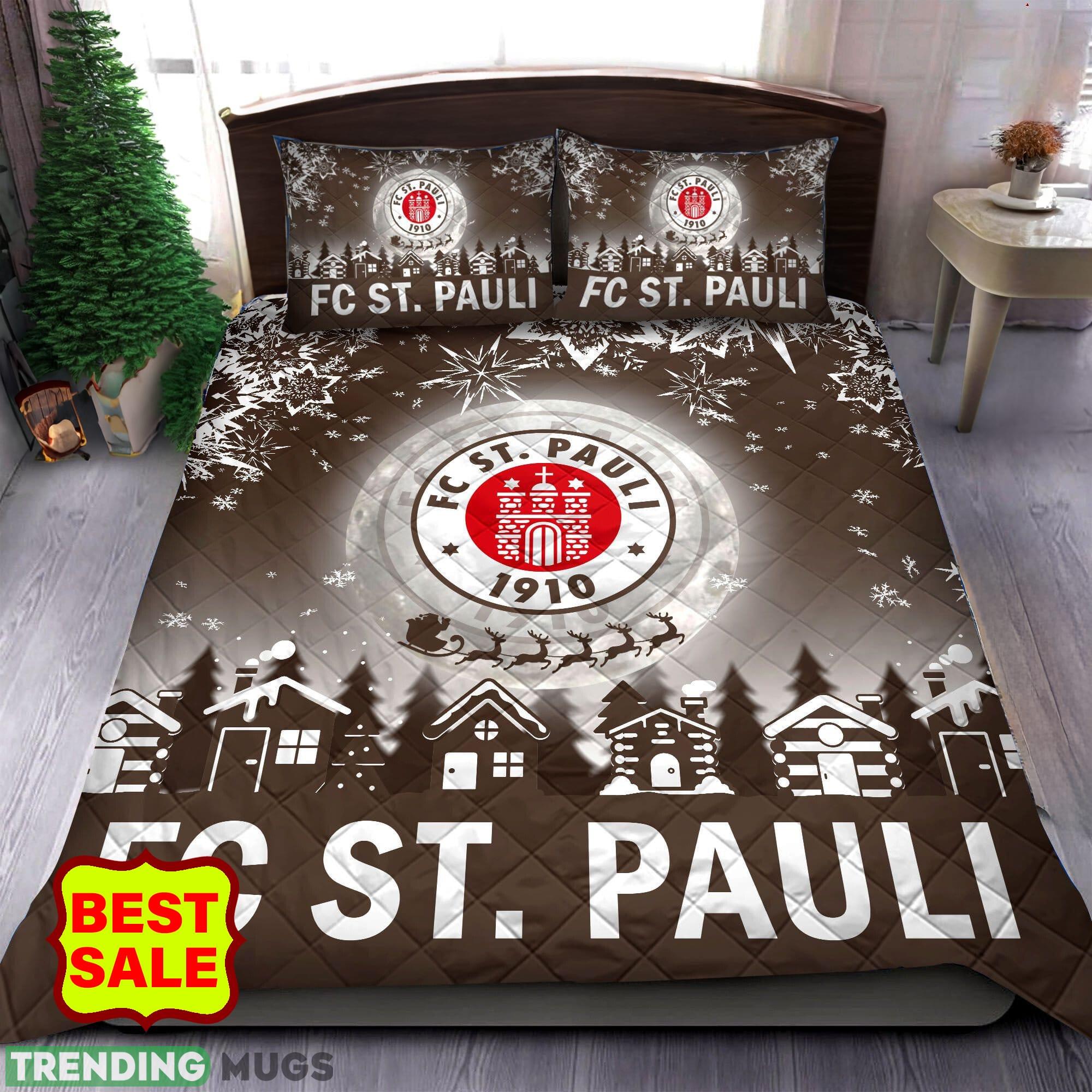 Bundesliga FC St Pauli Big Logo Christmas Quilt Sets Comfort Full Size King Queen Twin - Bundesliga FC St Pauli Quilt Set_1