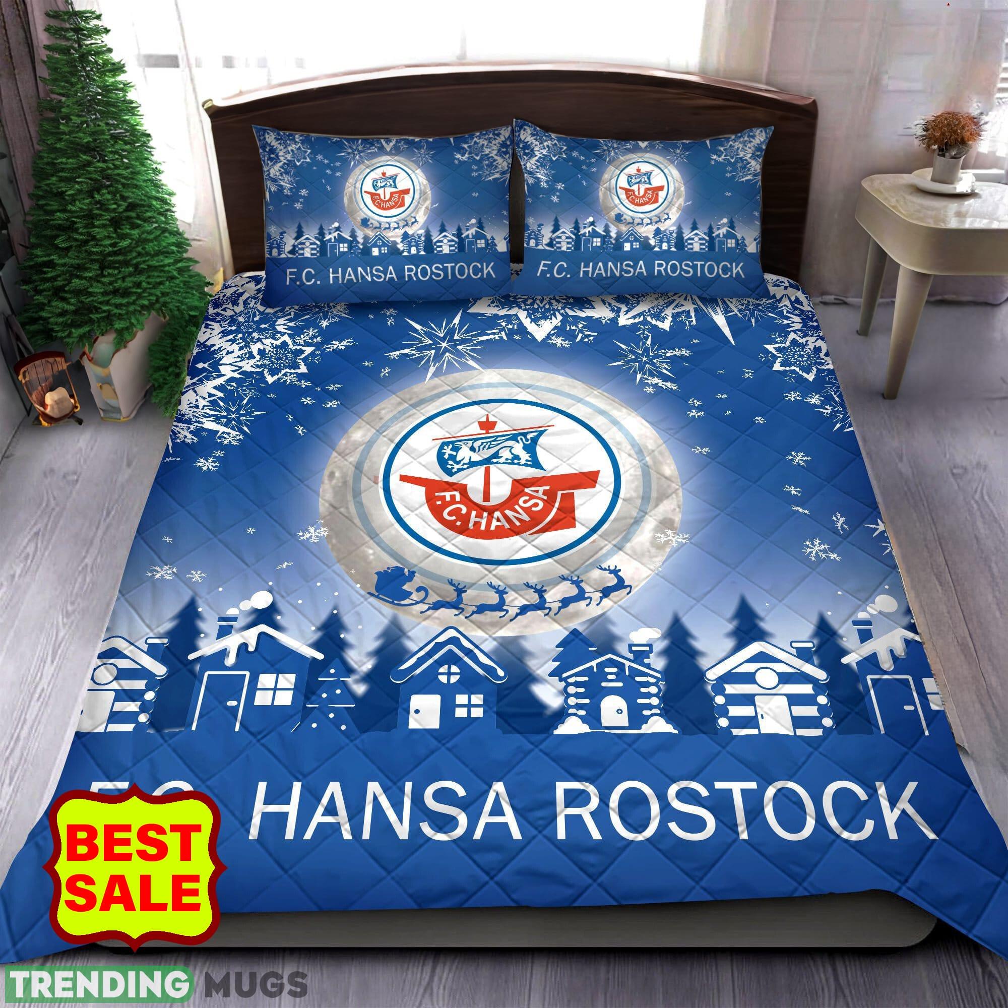 Bundesliga Hansa Rostock Fans Comfort Quilt Sets Blue Full Size King Queen - Bundesliga Hansa Rostock Quilt Set_1 Bundesliga Hansa Rostock Fans Comfort Quilt Sets Blue Full Size King Queen - Bundesliga Hansa Rostock Quilt Set_1