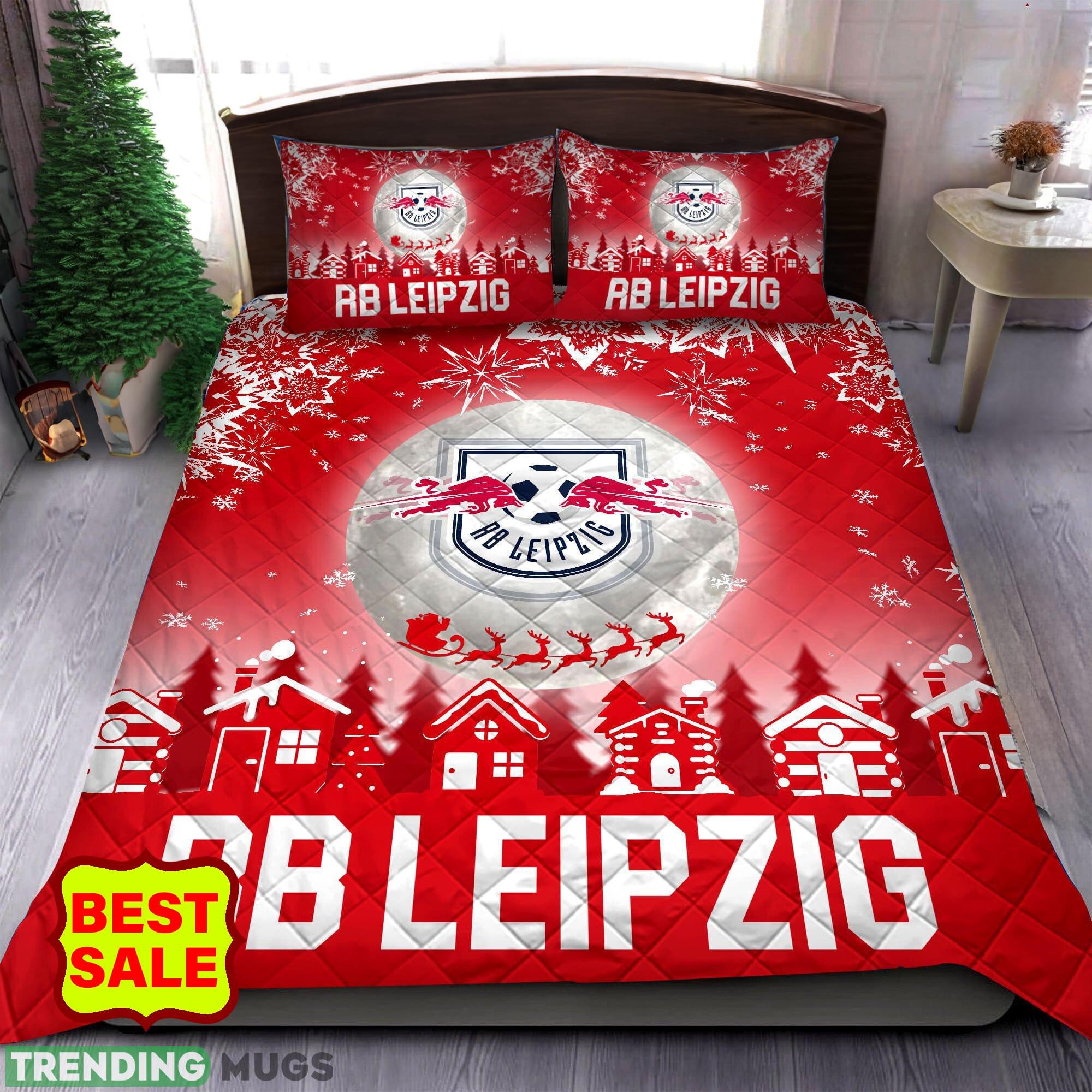 Bundesliga RB Leipzig Big Logo Christmas Quilt Sets Full Size King Queen Twin - Bundesliga RB Leipzig Quilt Set_1 Bundesliga RB Leipzig Big Logo Christmas Quilt Sets Full Size King Queen Twin - Bundesliga RB Leipzig Quilt Set_1