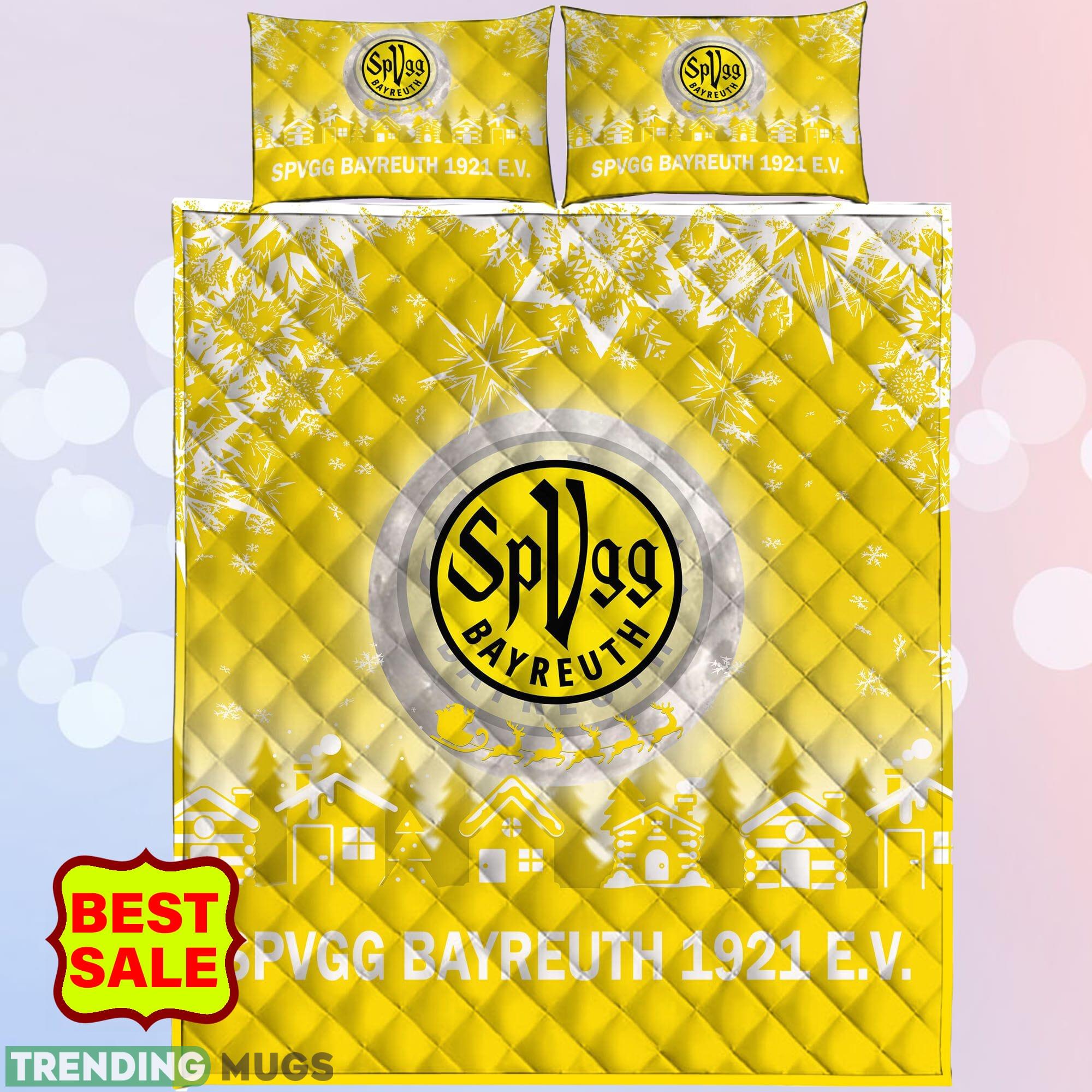 Bundesliga SpVgg Bayreuth 1921 eV Big Logo Christmas Quilt Sets Yellow Full Size King Queen Twin Quilt Set Bundesliga SpVgg Bayreuth 1921 eV Big Logo Christmas Quilt Sets Yellow Full Size King Queen Twin Quilt Set