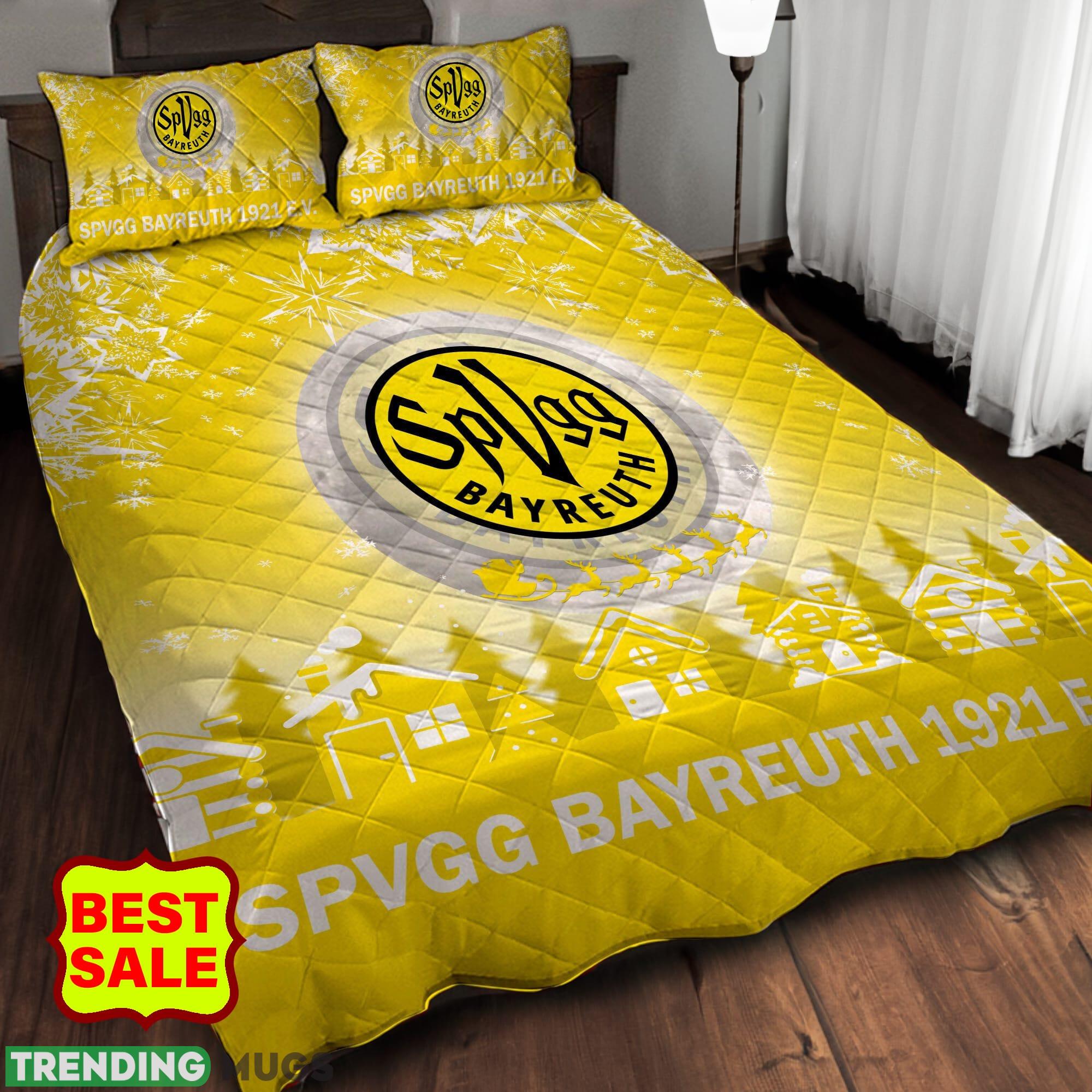 Bundesliga SpVgg Bayreuth 1921 eV Big Logo Christmas Quilt Sets Yellow Full Size King Queen Twin Quilt Set Bundesliga SpVgg Bayreuth 1921 eV Big Logo Christmas Quilt Sets Yellow Full Size King Queen Twin Quilt Set