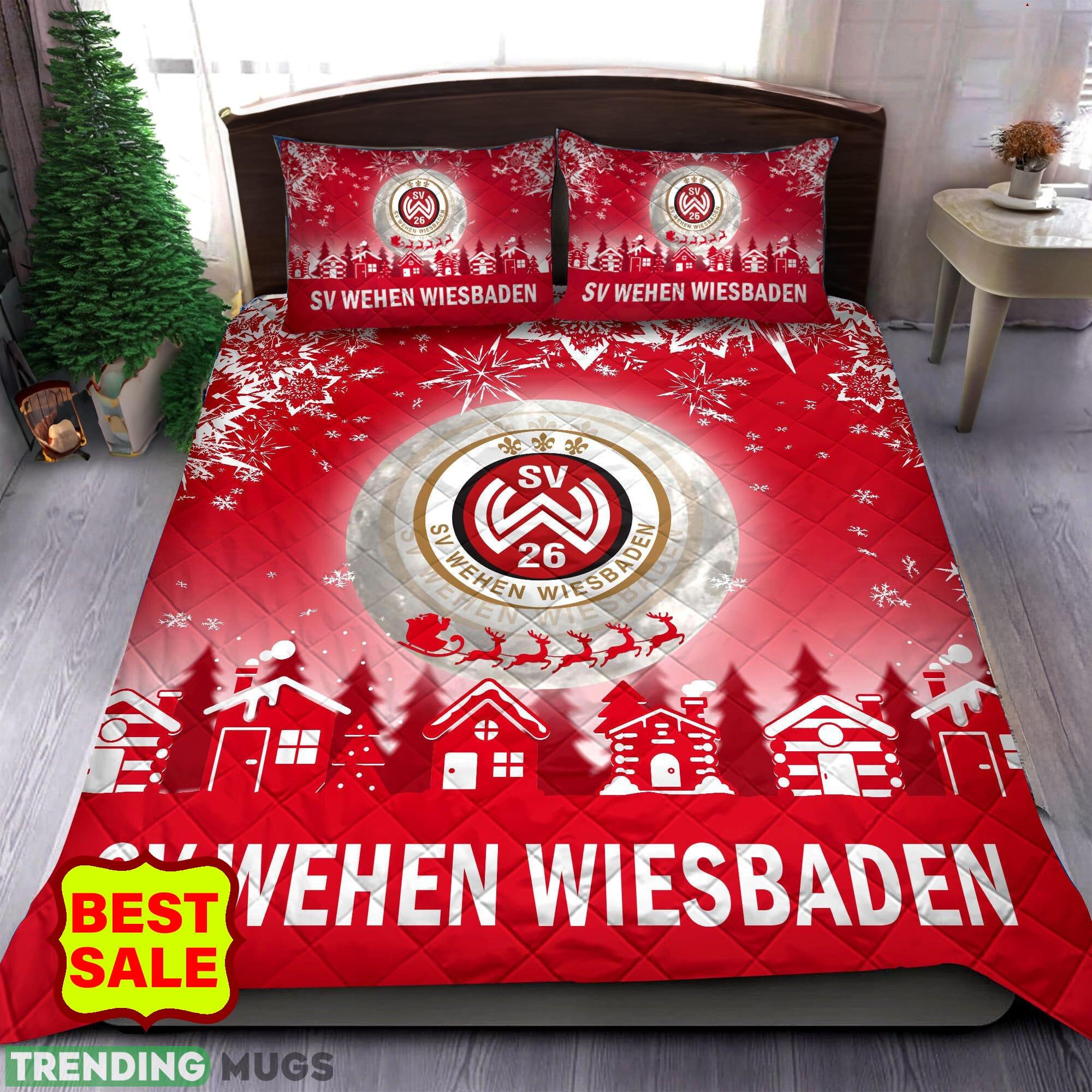 Bundesliga Wehen Wiesbaden Big Logo Christmas Quilt Sets Full Size King Queen Twin - Bundesliga Wehen Wiesbaden Quilt Set_1 Bundesliga Wehen Wiesbaden Big Logo Christmas Quilt Sets Full Size King Queen Twin - Bundesliga Wehen Wiesbaden Quilt Set_1
