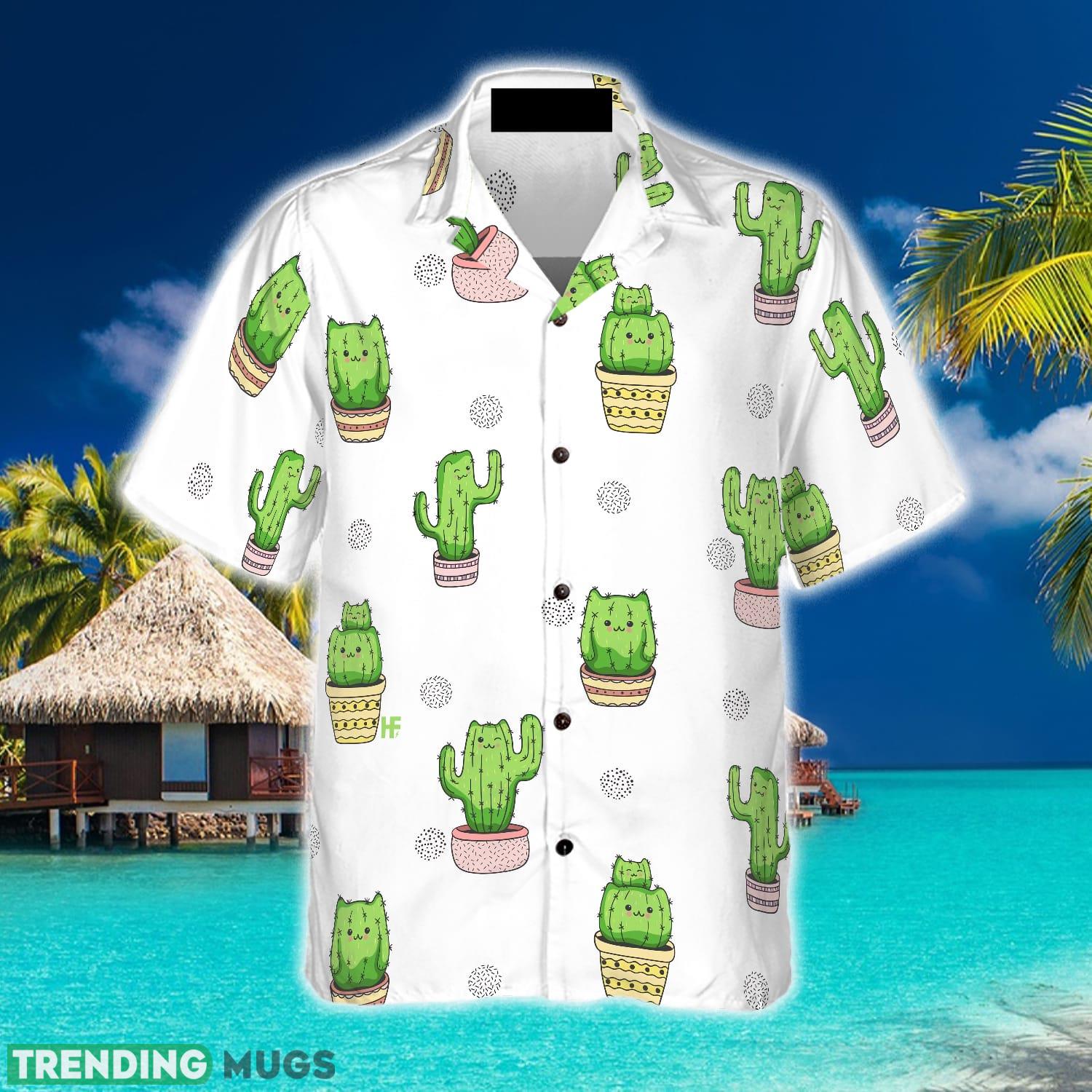 Cactus Cats Hawaiian Shirt Summer Beach Gift For Men And Women Hawaiian Shirt Cactus Cats Hawaiian Shirt Summer Beach Gift For Men And Women Hawaiian Shirt