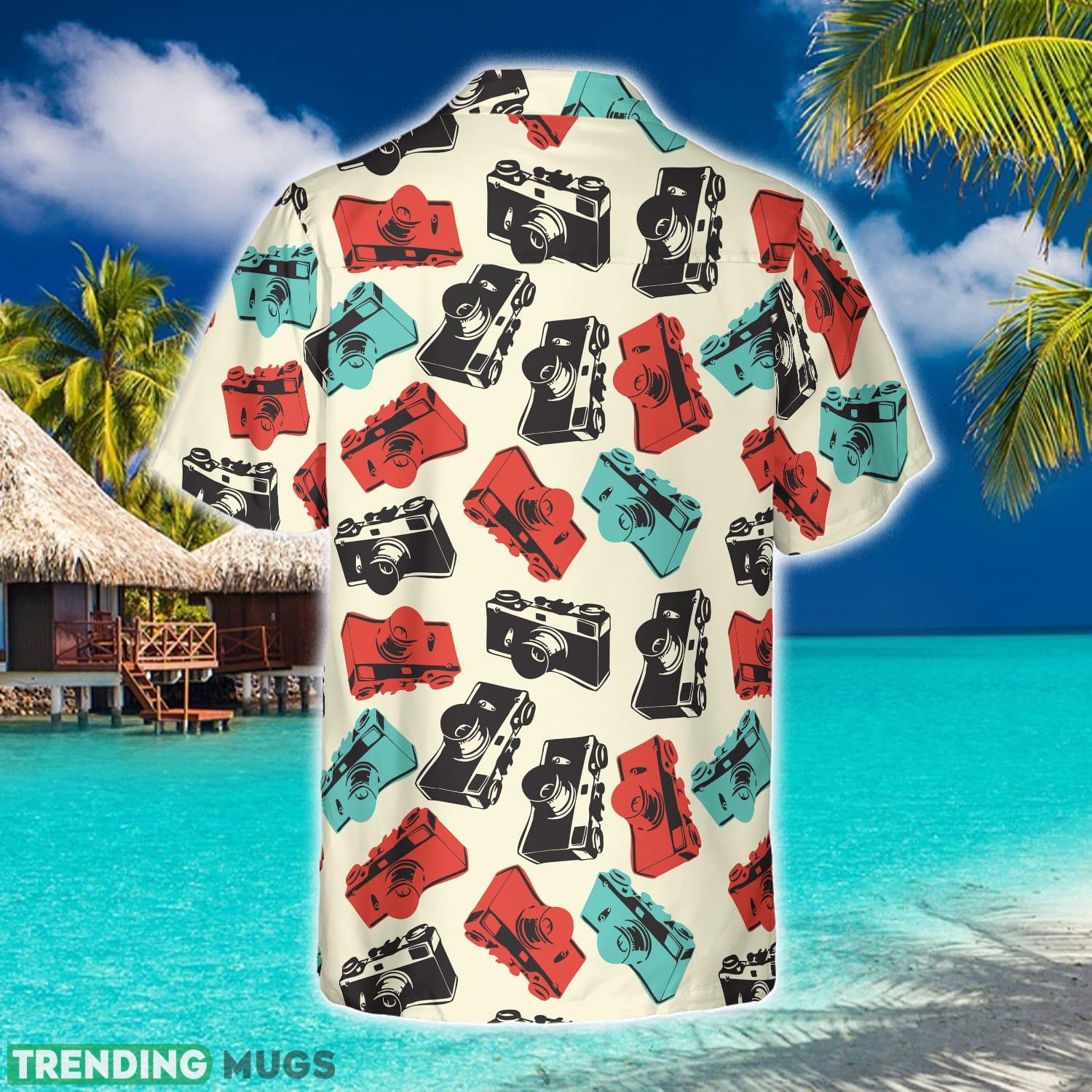 Camera Seamless Pattern Shirt Summer Beach Gift For Men And Women Hawaiian Shirt Camera Seamless Pattern Shirt Summer Beach Gift For Men And Women Hawaiian Shirt