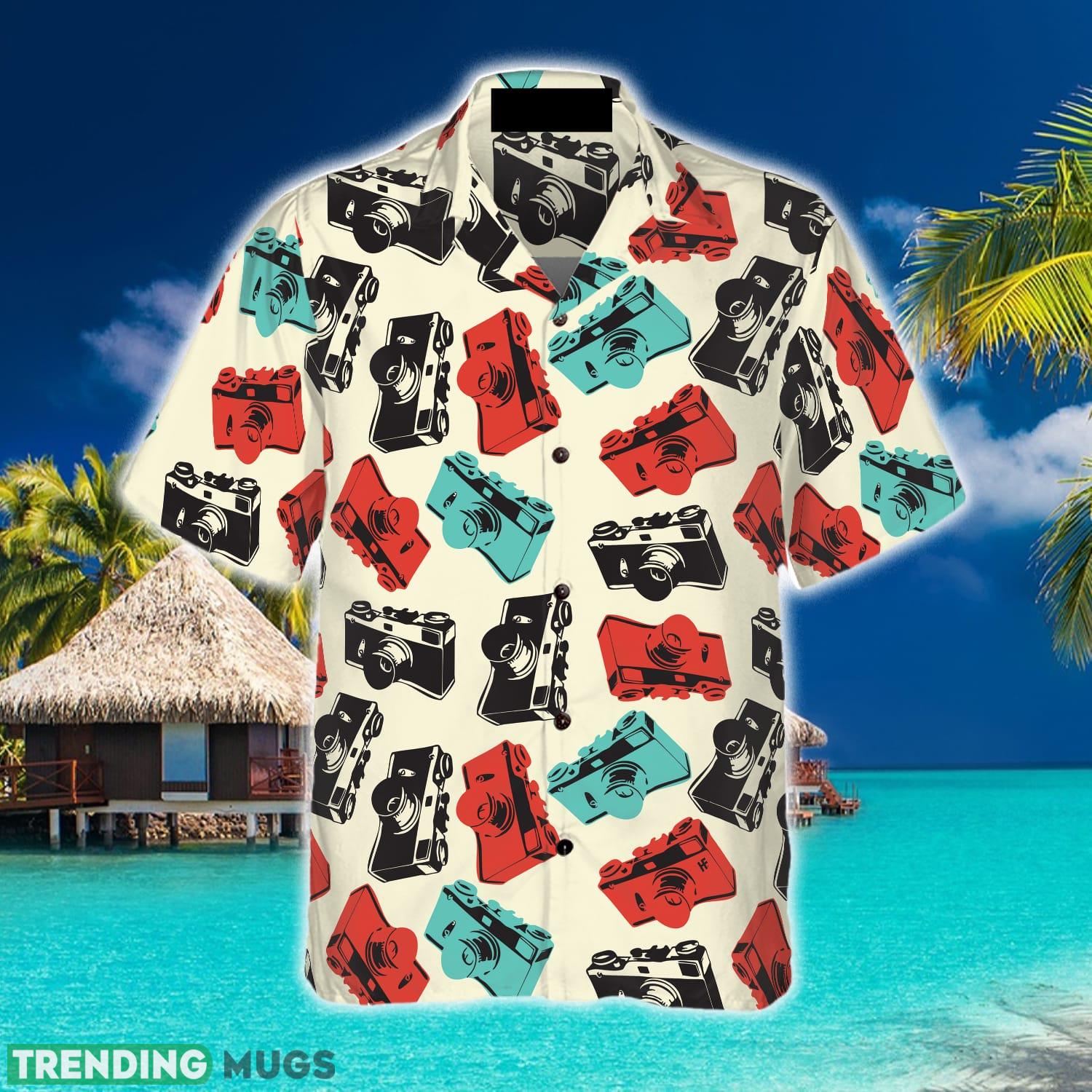 Camera Seamless Pattern Shirt Summer Beach Gift For Men And Women Hawaiian Shirt Camera Seamless Pattern Shirt Summer Beach Gift For Men And Women Hawaiian Shirt