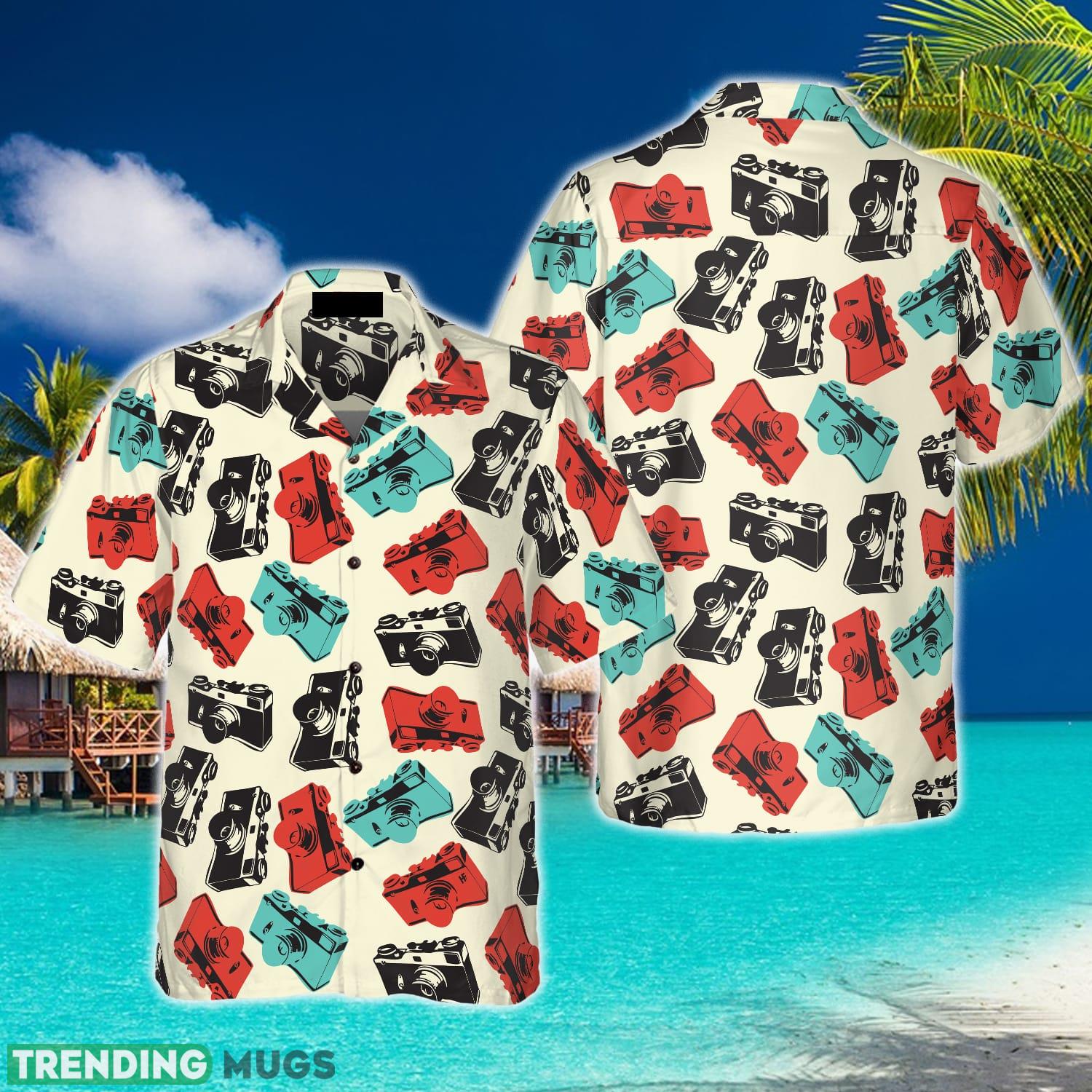 Camera Seamless Pattern Shirt Summer Beach Gift For Men And Women - Camera Seamless Pattern Shirt For Men Hawaiian Shirt_1 Camera Seamless Pattern Shirt Summer Beach Gift For Men And Women - Camera Seamless Pattern Shirt For Men Hawaiian Shirt_1