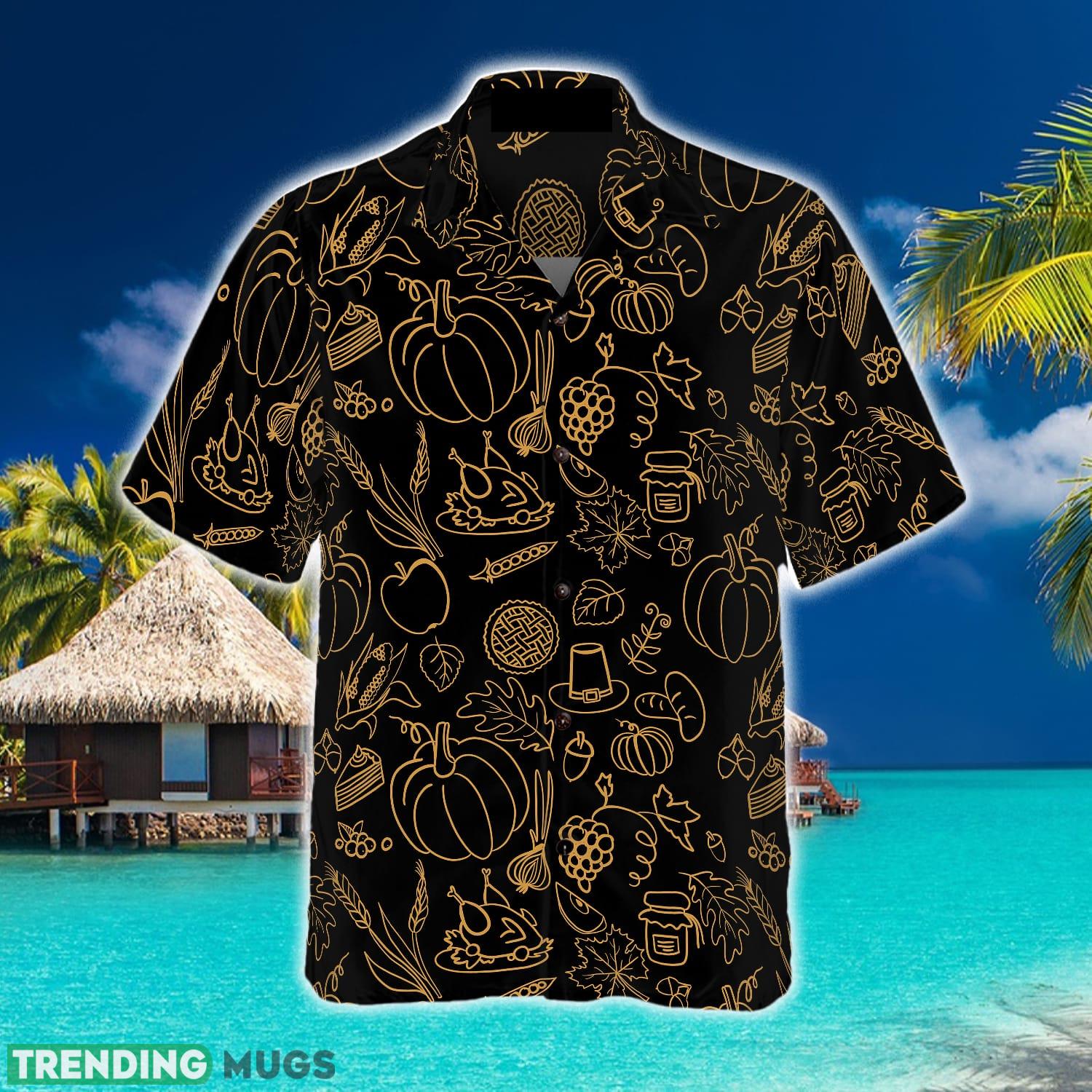 Cartoon Thanksgiving Pattern 3D Hawaiian Shirt Beach Summer For Men And Women Gift Hawaiian Shirt Cartoon Thanksgiving Pattern 3D Hawaiian Shirt Beach Summer For Men And Women Gift Hawaiian Shirt