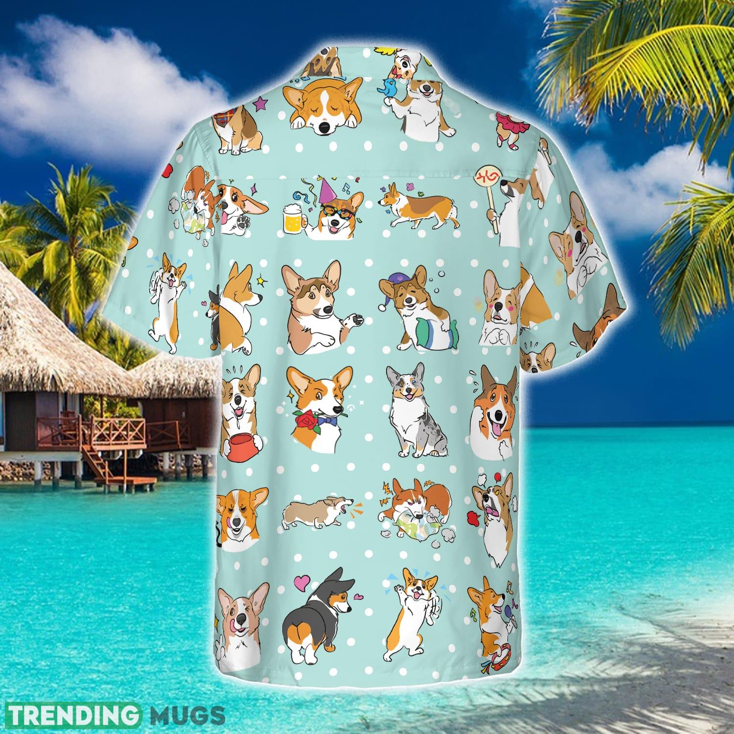 Cartoon Welsh Corgi 3D Hawaiian Shirt Beach Summer For Men And Women Gift Hawaiian Shirt Cartoon Welsh Corgi 3D Hawaiian Shirt Beach Summer For Men And Women Gift Hawaiian Shirt