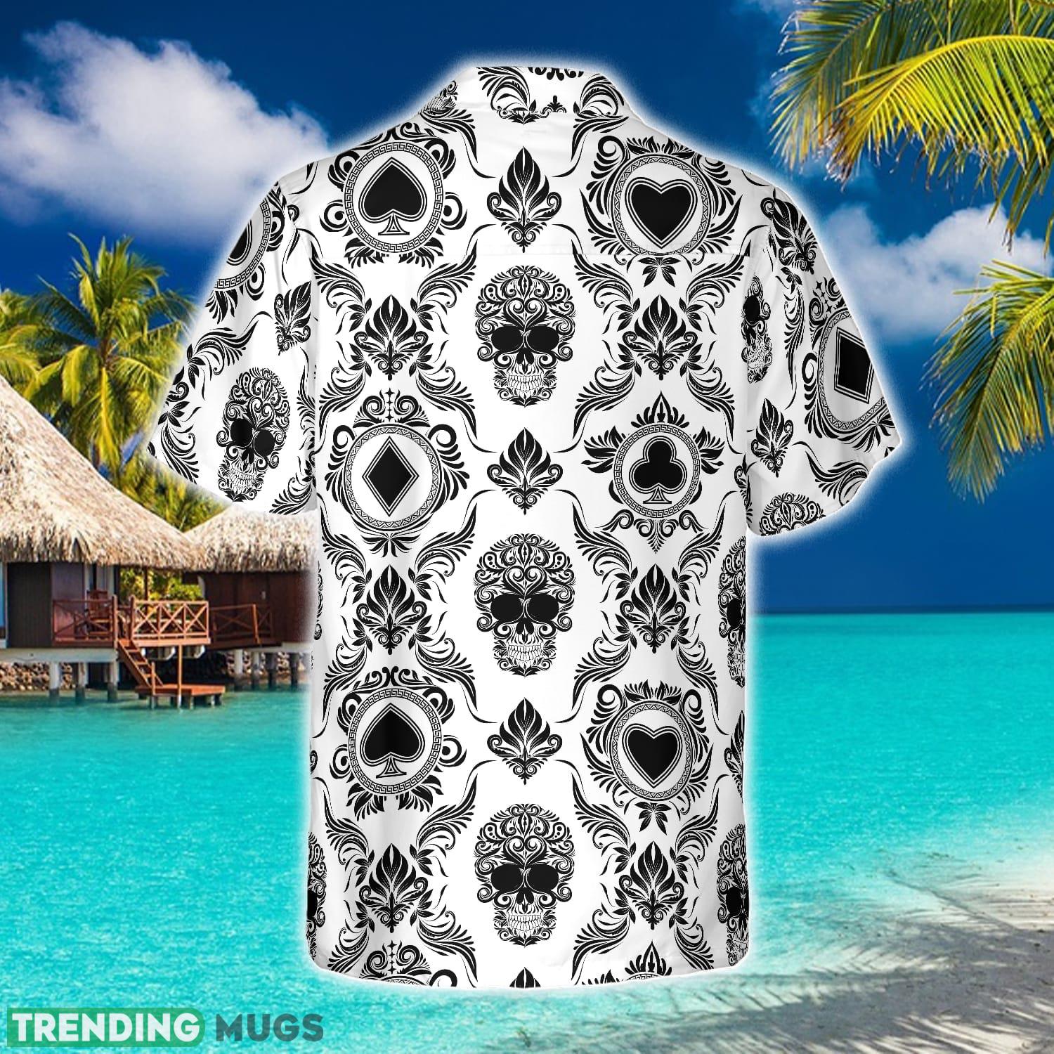 Casino And Black Skull Pattern 3D Hawaiian Shirt Beach Summer For Men And Women Gift Hawaiian Shirt Casino And Black Skull Pattern 3D Hawaiian Shirt Beach Summer For Men And Women Gift Hawaiian Shirt