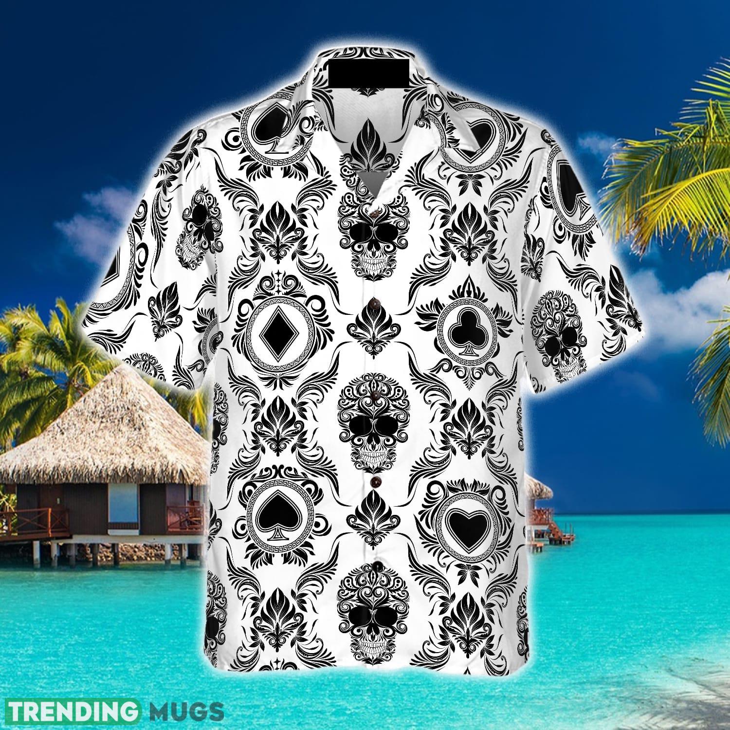 Casino And Black Skull Pattern 3D Hawaiian Shirt Beach Summer For Men And Women Gift Hawaiian Shirt Casino And Black Skull Pattern 3D Hawaiian Shirt Beach Summer For Men And Women Gift Hawaiian Shirt
