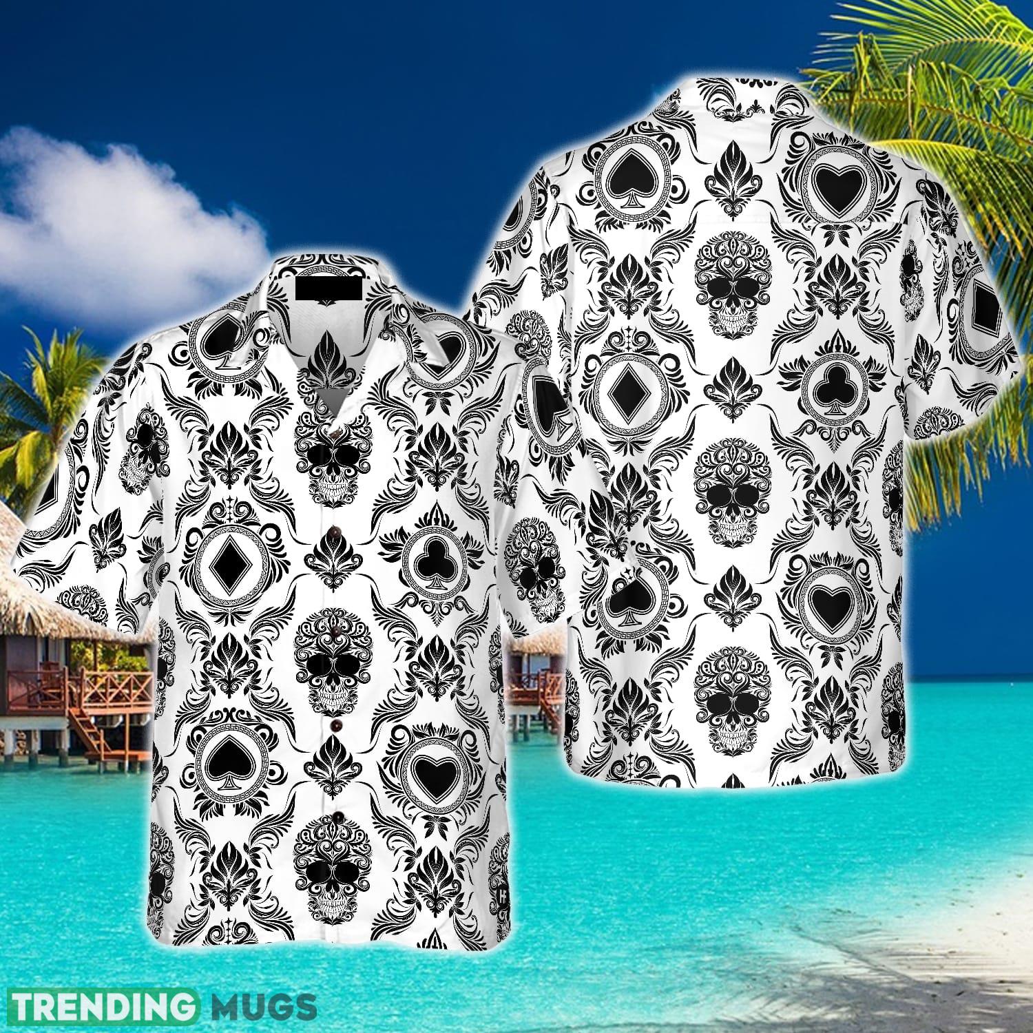 Casino And Black Skull Pattern 3D Hawaiian Shirt Beach Summer For Men And Women Gift - Casino And Black Skull Pattern Hawaiian Shirt_1 Casino And Black Skull Pattern 3D Hawaiian Shirt Beach Summer For Men And Women Gift - Casino And Black Skull Pattern Hawaiian Shirt_1