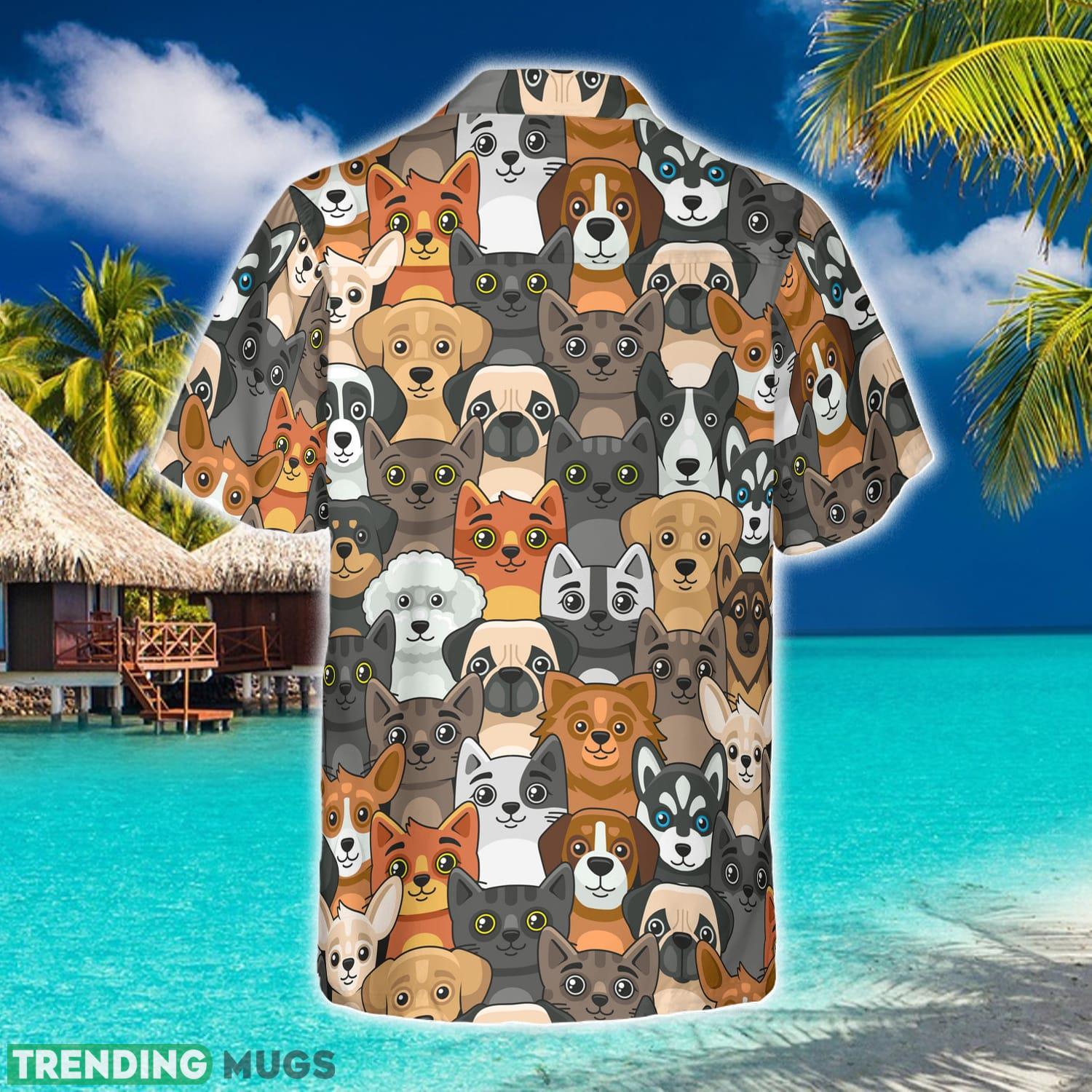 Cats And Dogs Seamless Pattern Hawaiian Shirt Aloha Summer For Men And Women Gift Hawaiian Shirt Cats And Dogs Seamless Pattern Hawaiian Shirt Aloha Summer For Men And Women Gift Hawaiian Shirt