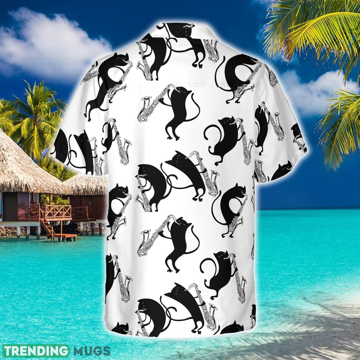 Cats Play Saxophone 3D Hawaiian Shirt Beach Summer For Men And Women Gift Hawaiian Shirt Cats Play Saxophone 3D Hawaiian Shirt Beach Summer For Men And Women Gift Hawaiian Shirt