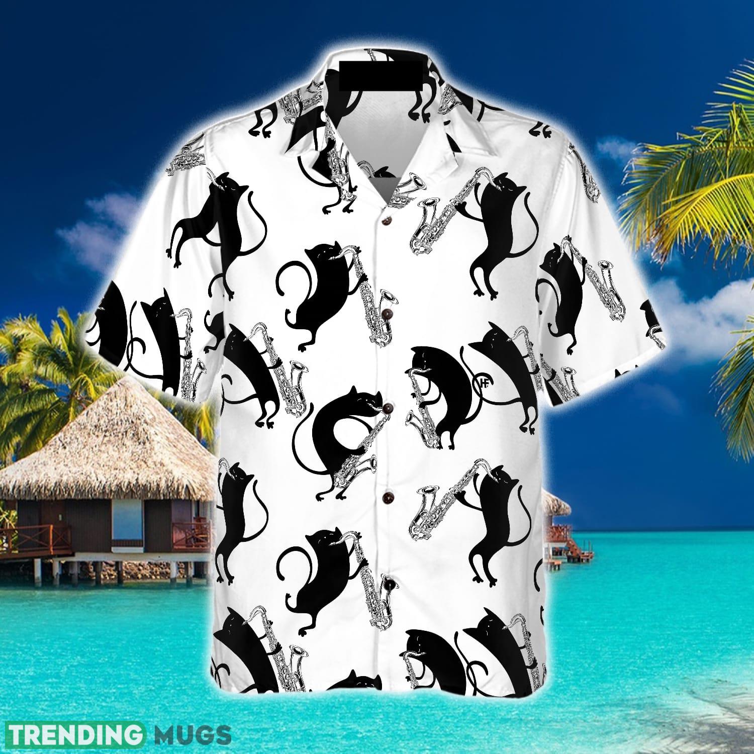 Cats Play Saxophone 3D Hawaiian Shirt Beach Summer For Men And Women Gift Hawaiian Shirt Cats Play Saxophone 3D Hawaiian Shirt Beach Summer For Men And Women Gift Hawaiian Shirt