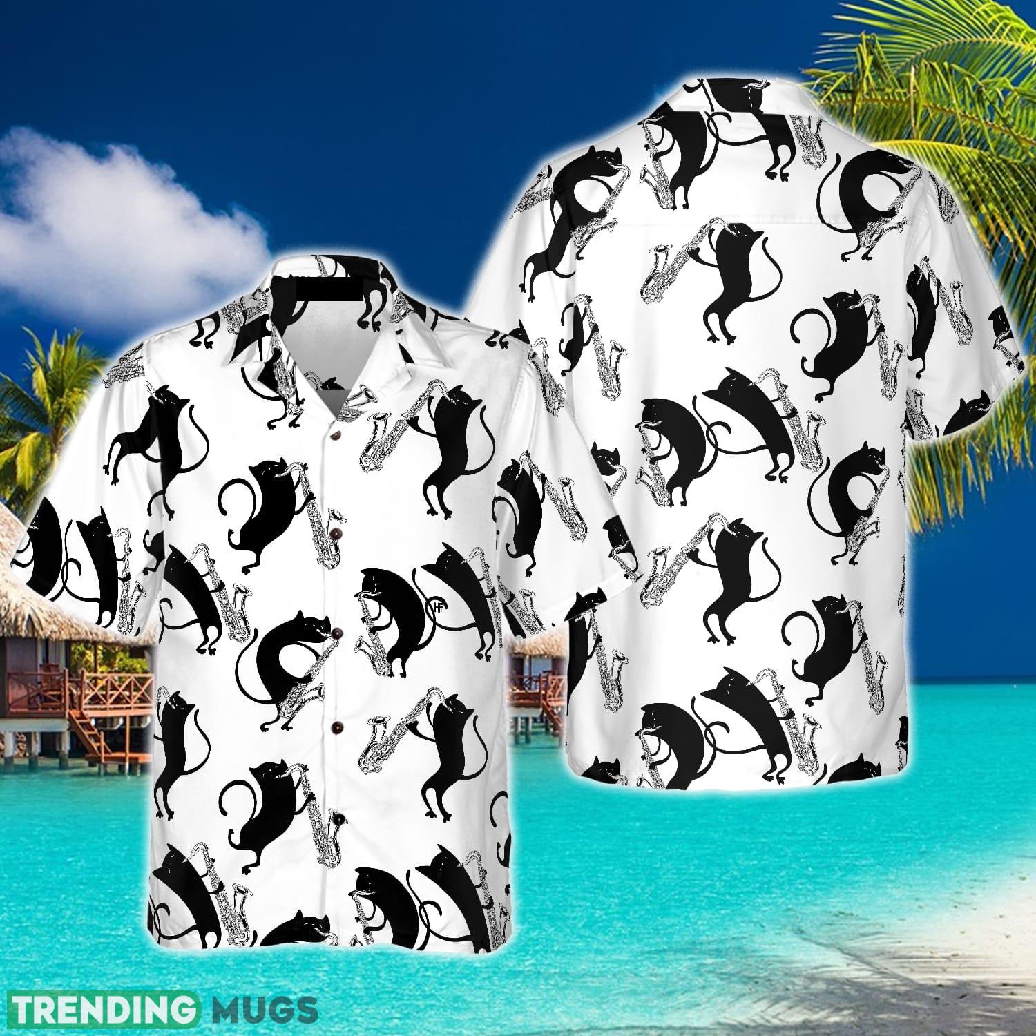 Cats Play Saxophone 3D Hawaiian Shirt Beach Summer For Men And Women Gift - Cats Play Saxophone Hawaiian Shirt_1 Cats Play Saxophone 3D Hawaiian Shirt Beach Summer For Men And Women Gift - Cats Play Saxophone Hawaiian Shirt_1