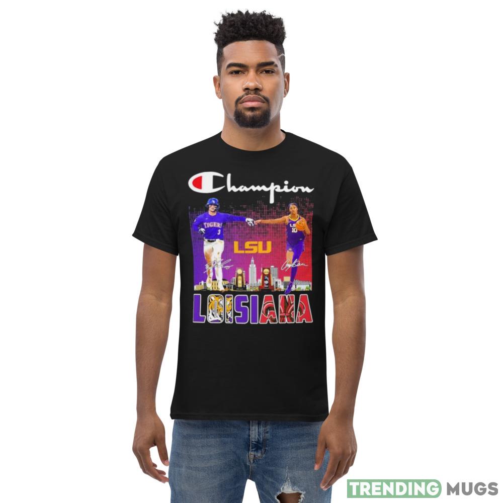 Champion Dylan Crews And Angel Reese Louisiana Lsu Tiger Skyline Signatures Shirt Dark Shirt Champion Dylan Crews And Angel Reese Louisiana Lsu Tiger Skyline Signatures Shirt Dark Shirt