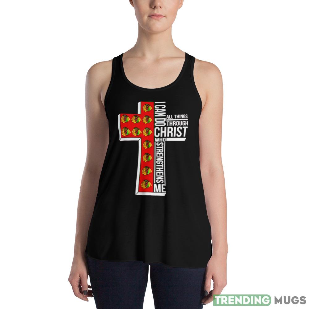 chicago Blackhawks I can do all things through Christ who strengthens me cross shirt Dark Shirt chicago Blackhawks I can do all things through Christ who strengthens me cross shirt Dark Shirt